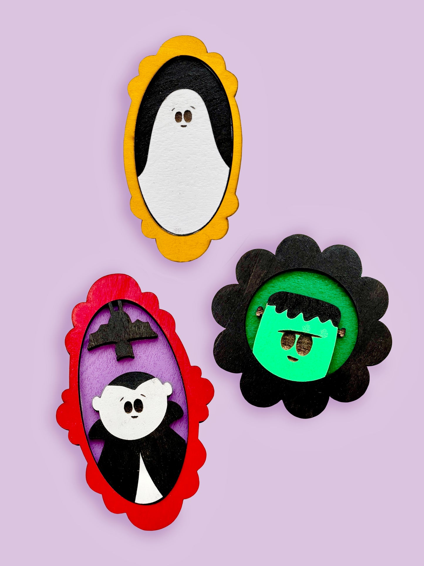 Halloween Frame Magnet Trio