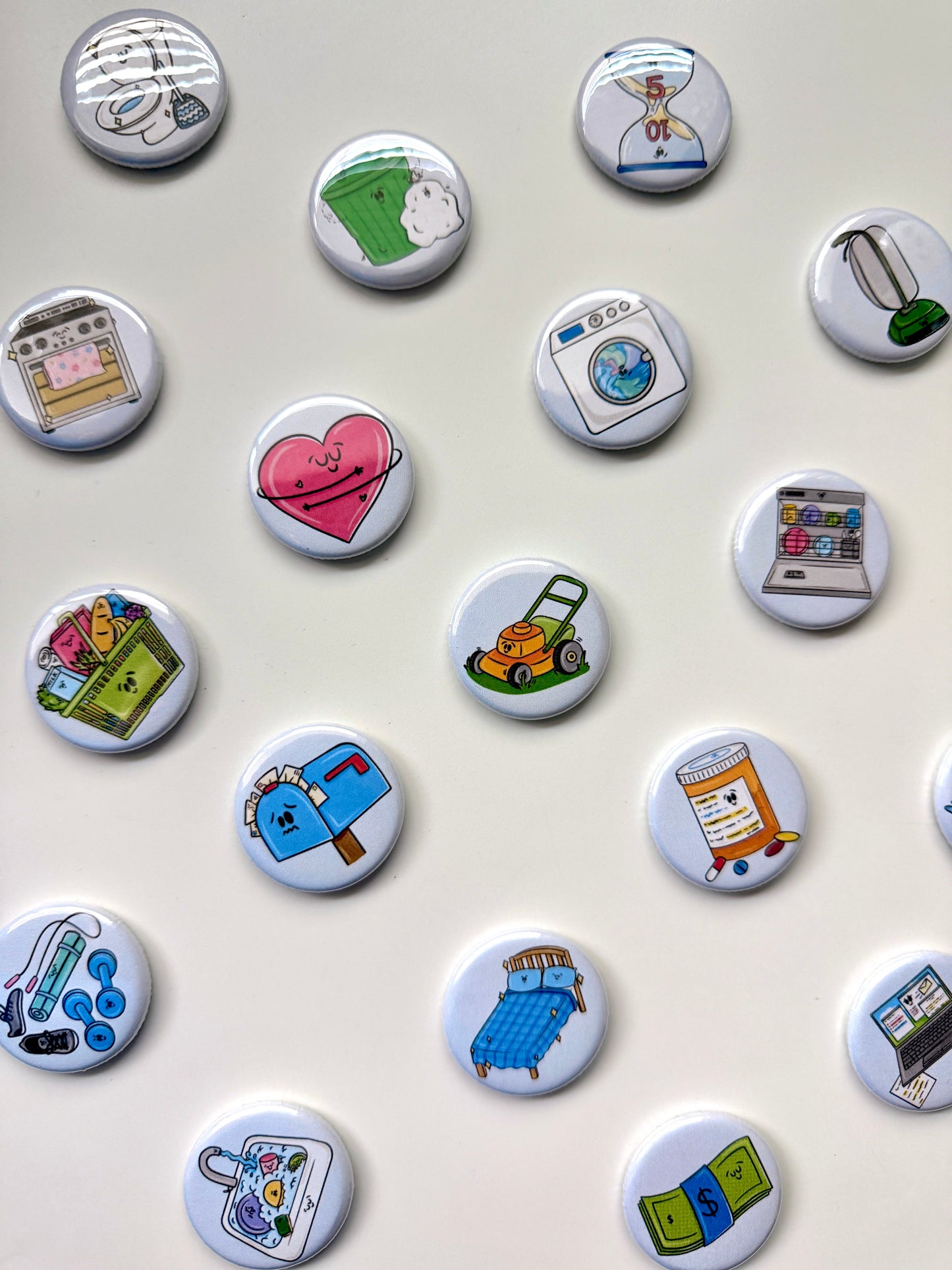 Clean Kitchen Button Calendar Magnet