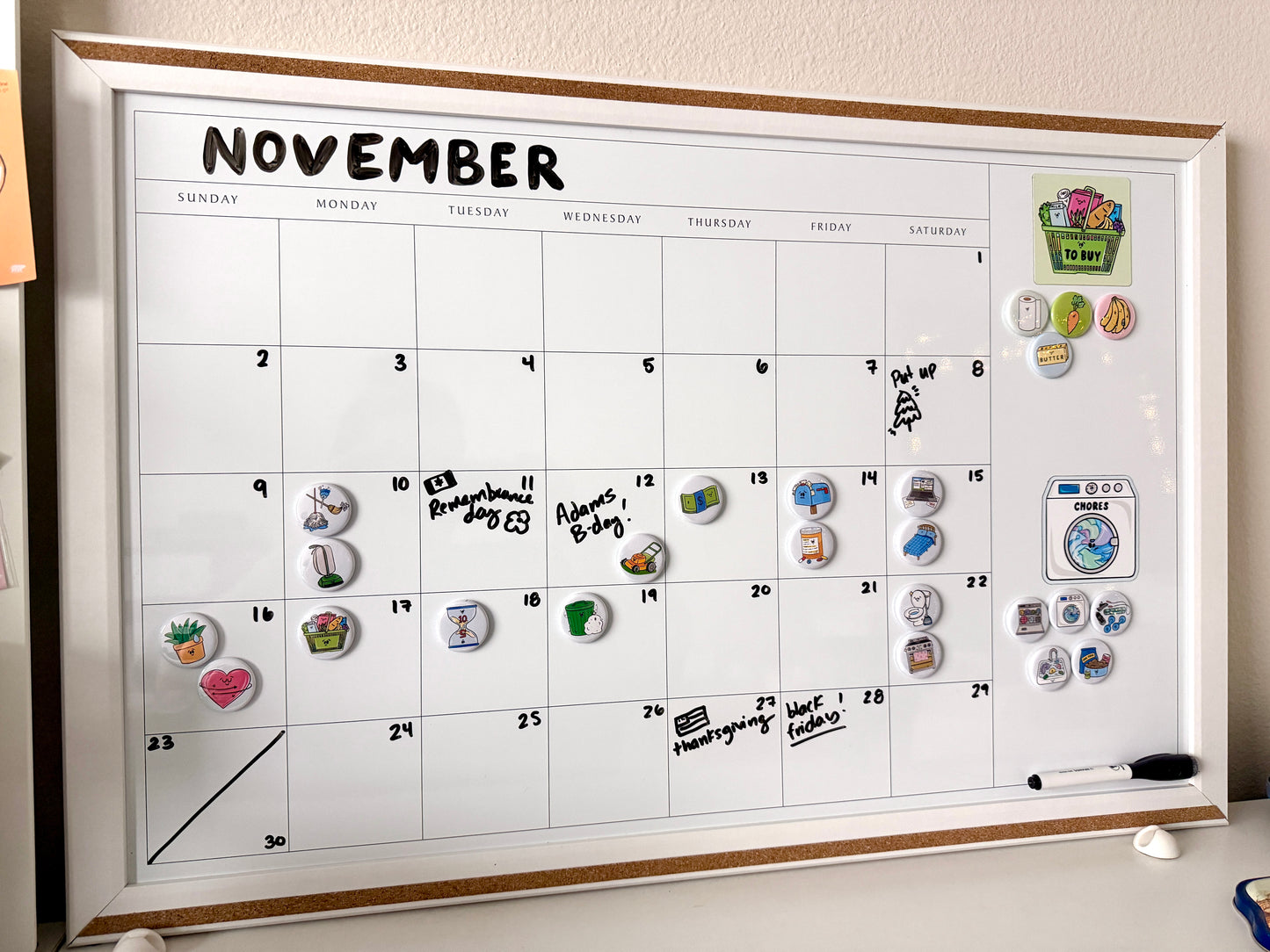 Chores Calendar Magnet