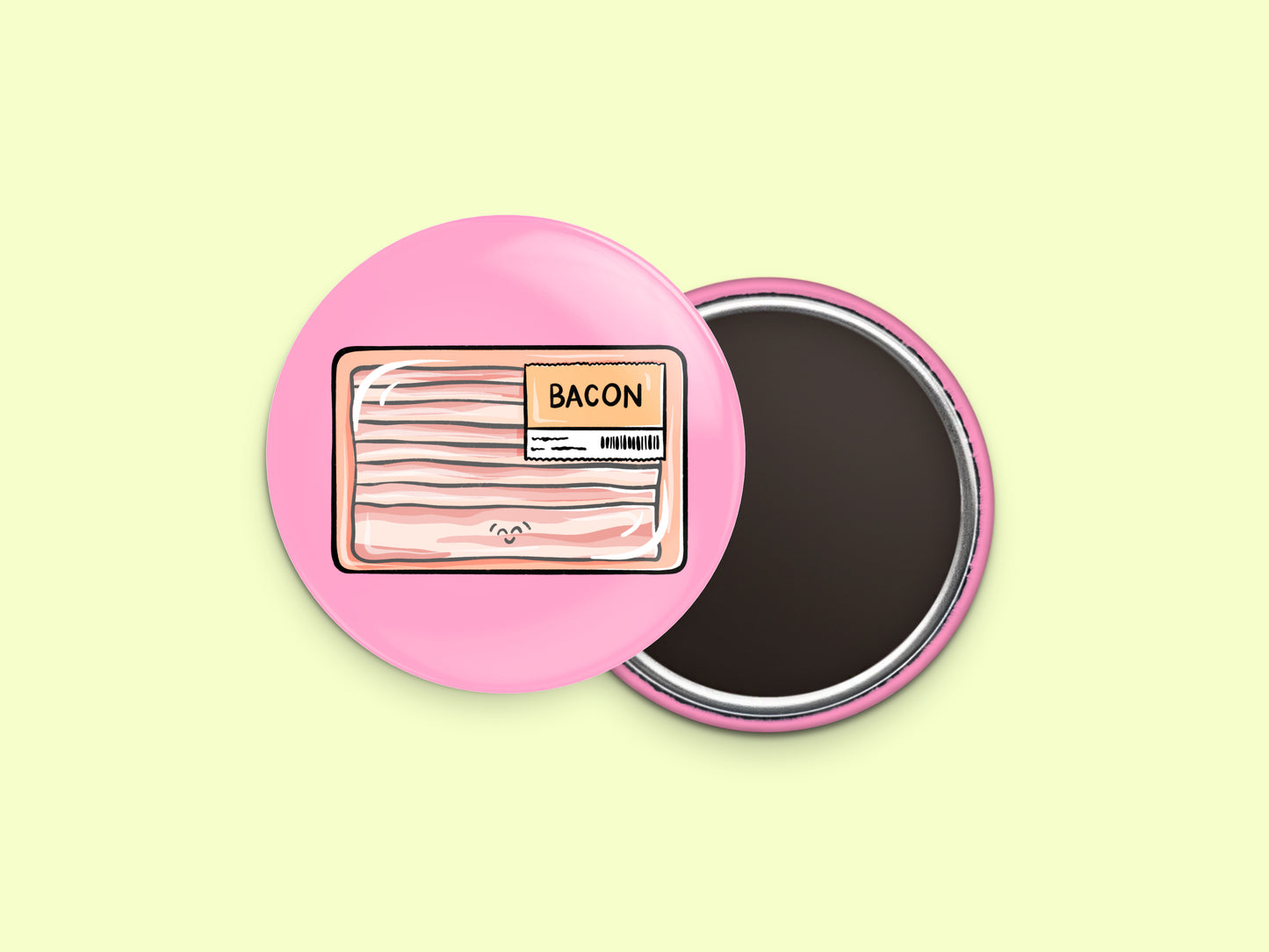 Bacon Button Fridge Magnet