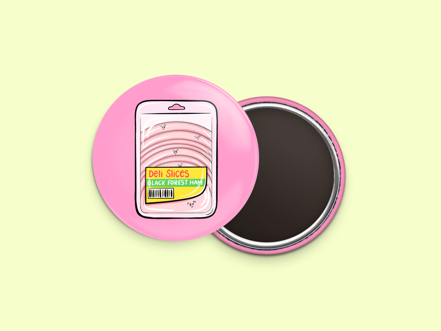 Black Forest Ham Deli Meat Button Fridge Magnet