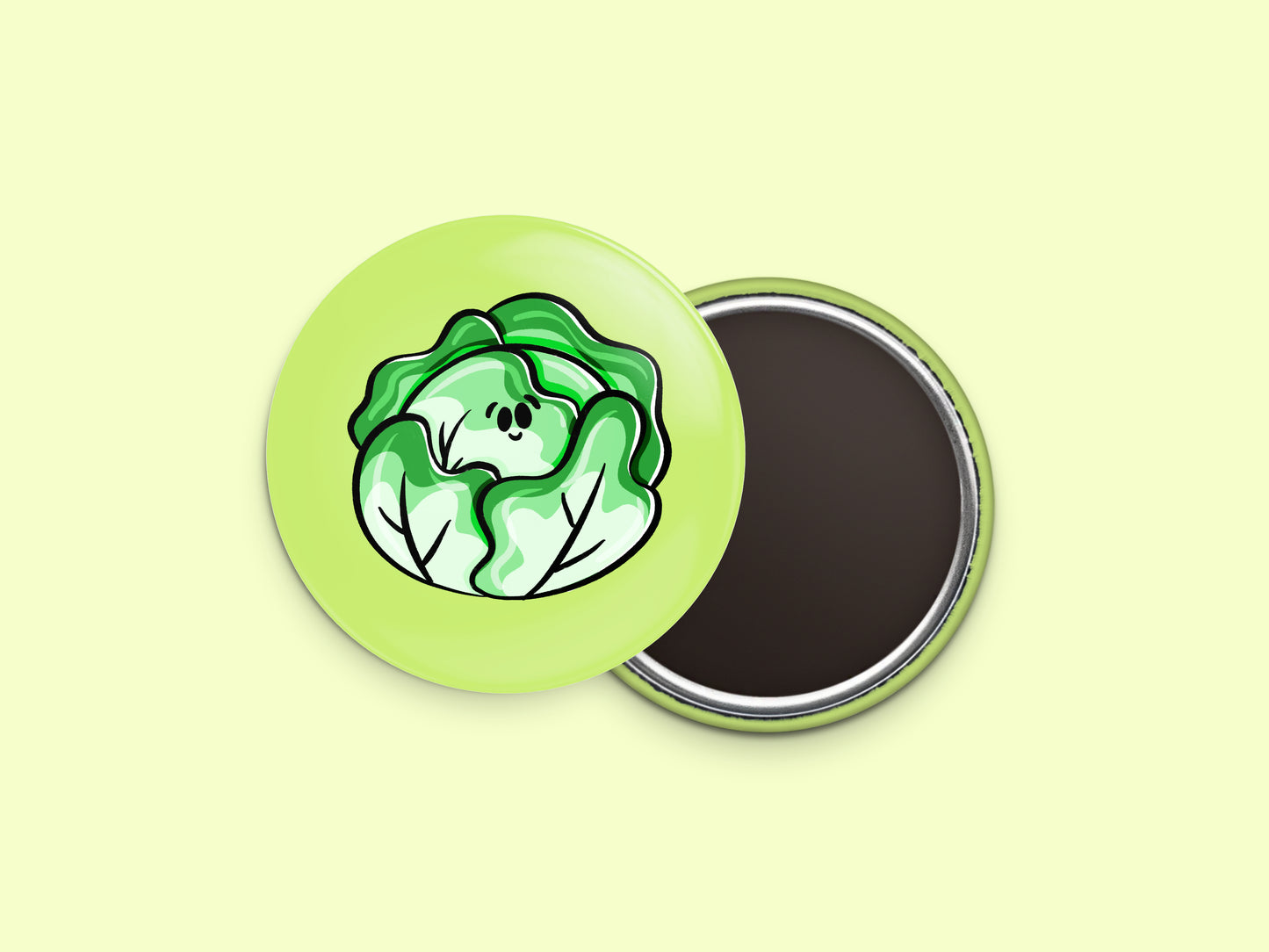 Cabbage Button Fridge Magnet