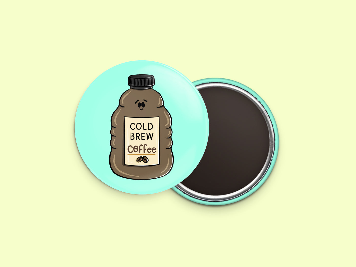 Cold Brew Coffee Button Fridge Magnet