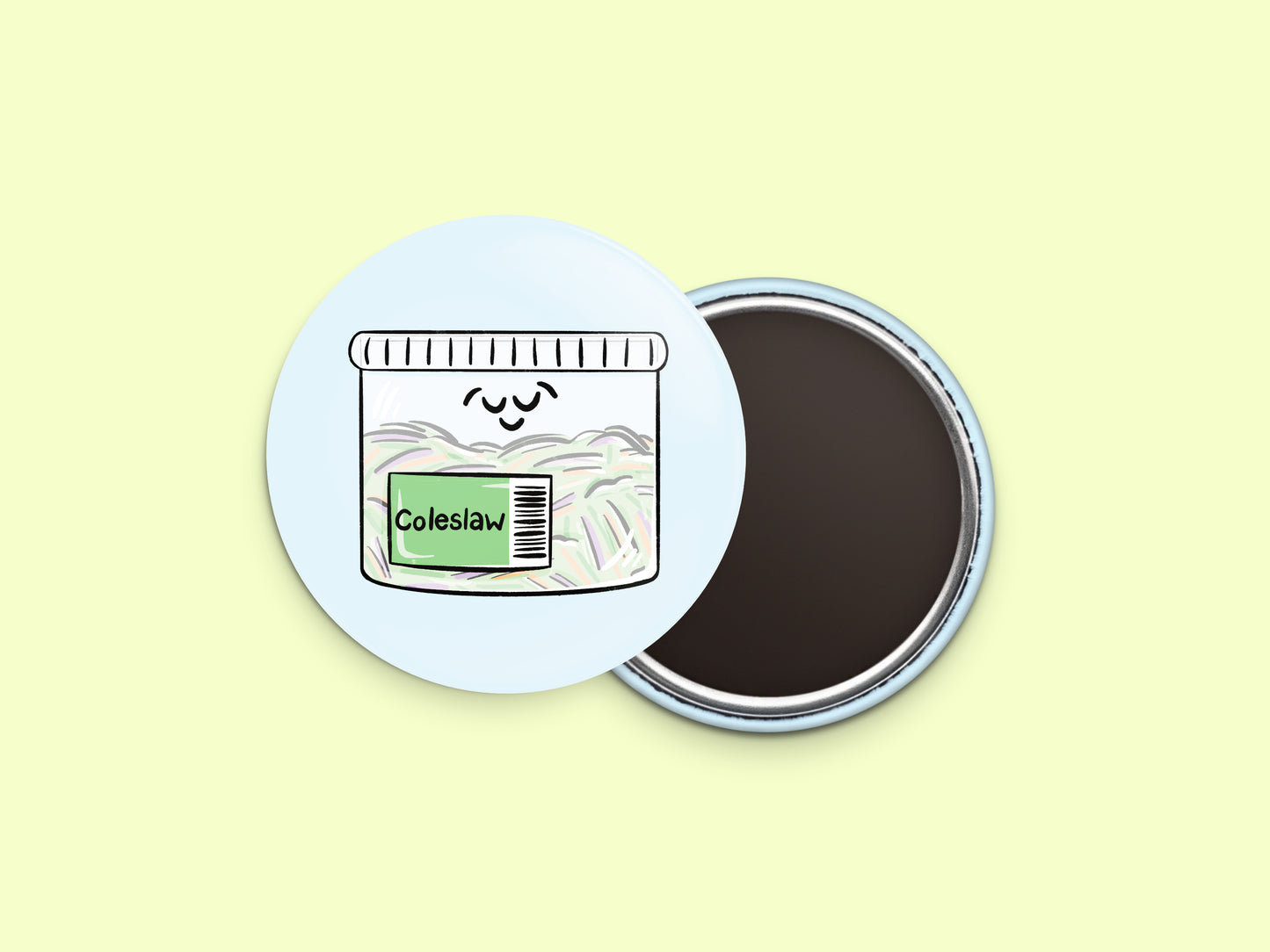 Coleslaw Button Fridge Magnet