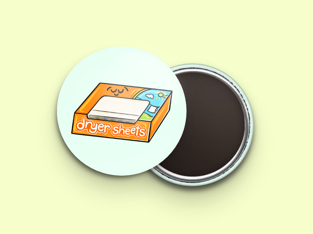 Dryer Sheets Button Fridge Magnet