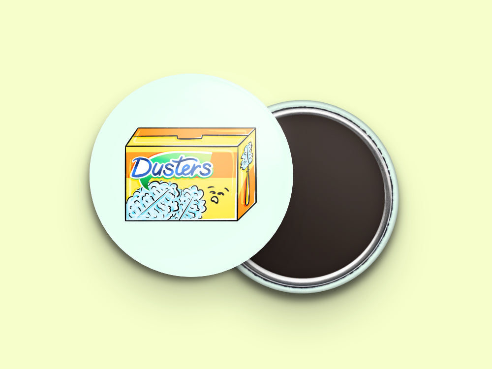 Dusters Button Fridge Magnet