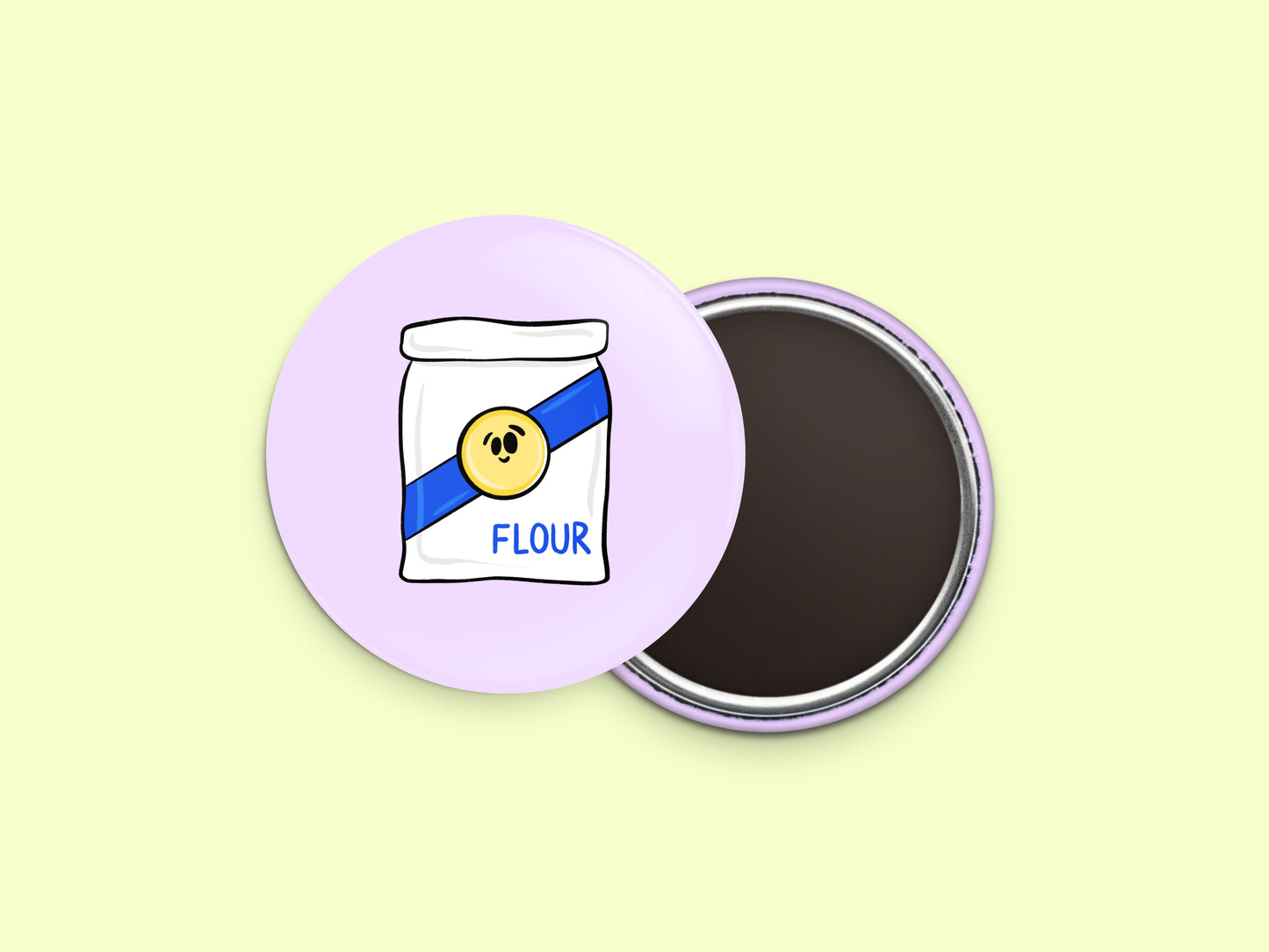 Flour Button Fridge Magnet