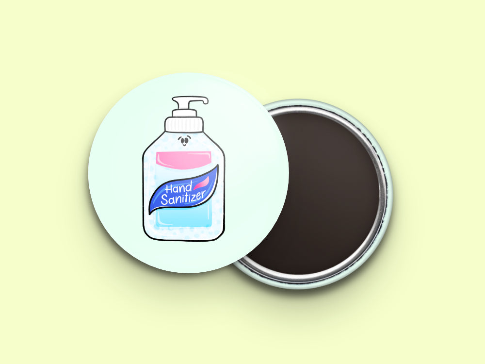 Hand Sanitizer Button Fridge Magnet
