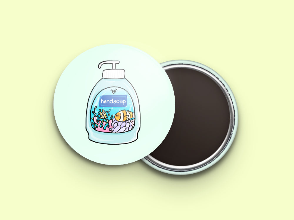 Hand Soap Button Fridge Magnet
