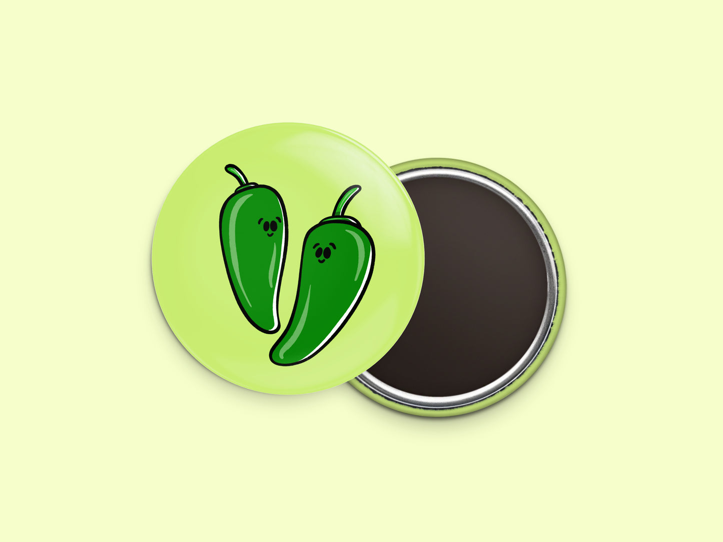 Jalapeños Button Fridge Magnet