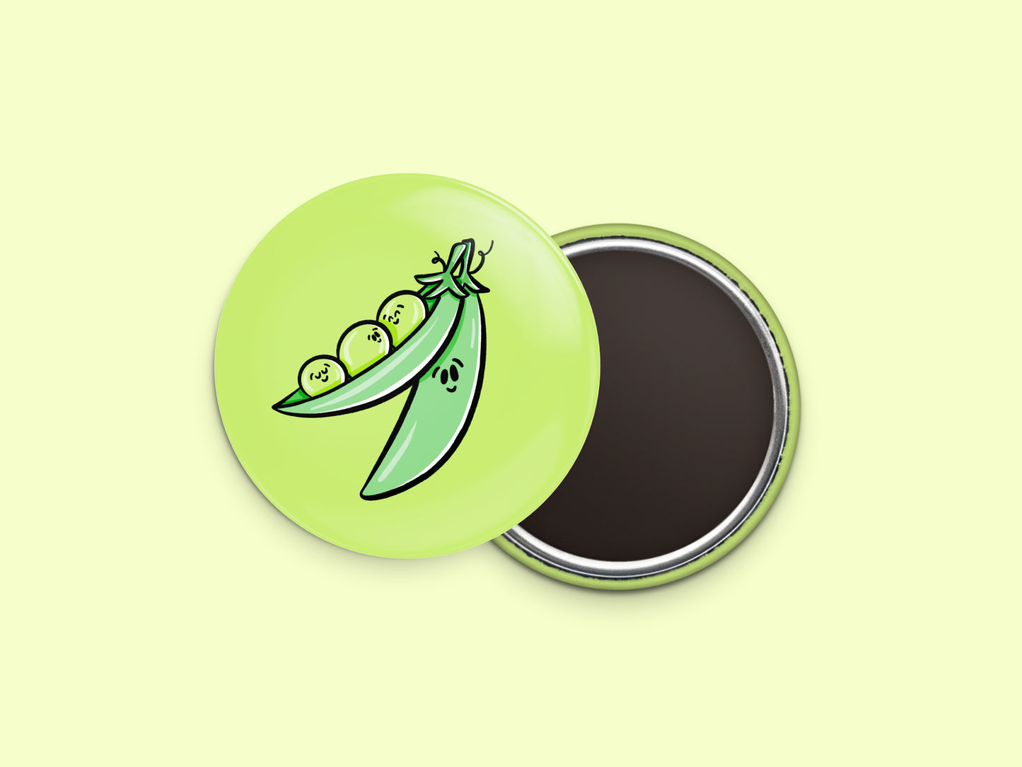 Pea Pod Button Fridge Magnet