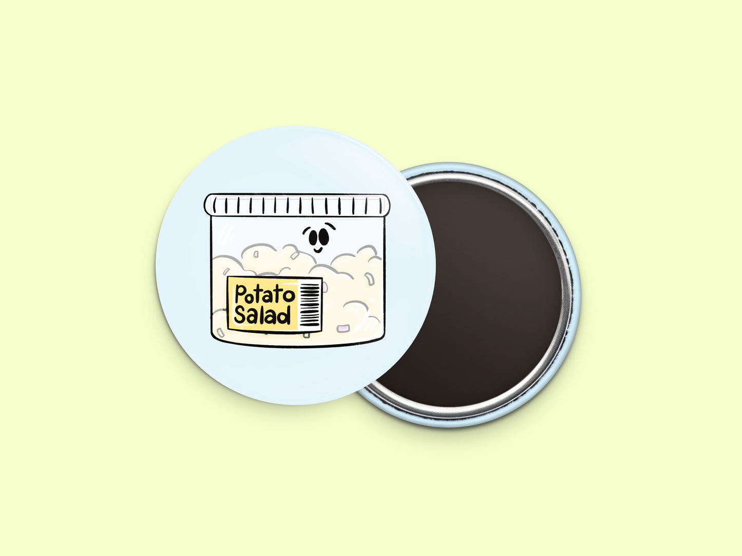 Potato Salad Button Fridge Magnet