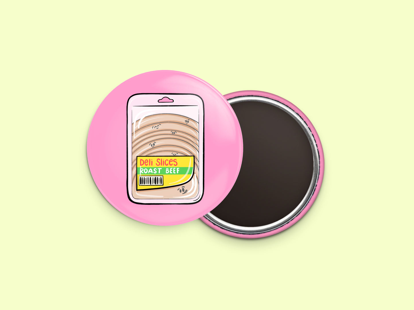 Roast Beef Deli Meat Button Fridge Magnet