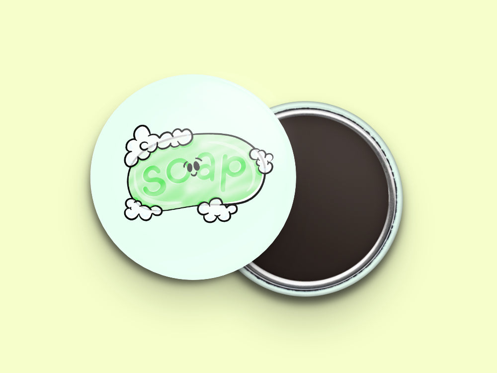 Bar Soap Button Fridge Magnet