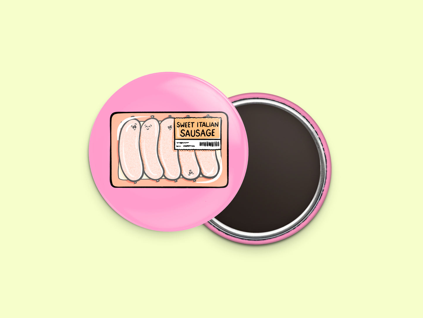 Sweet Italian Sausage Button Fridge Magnet