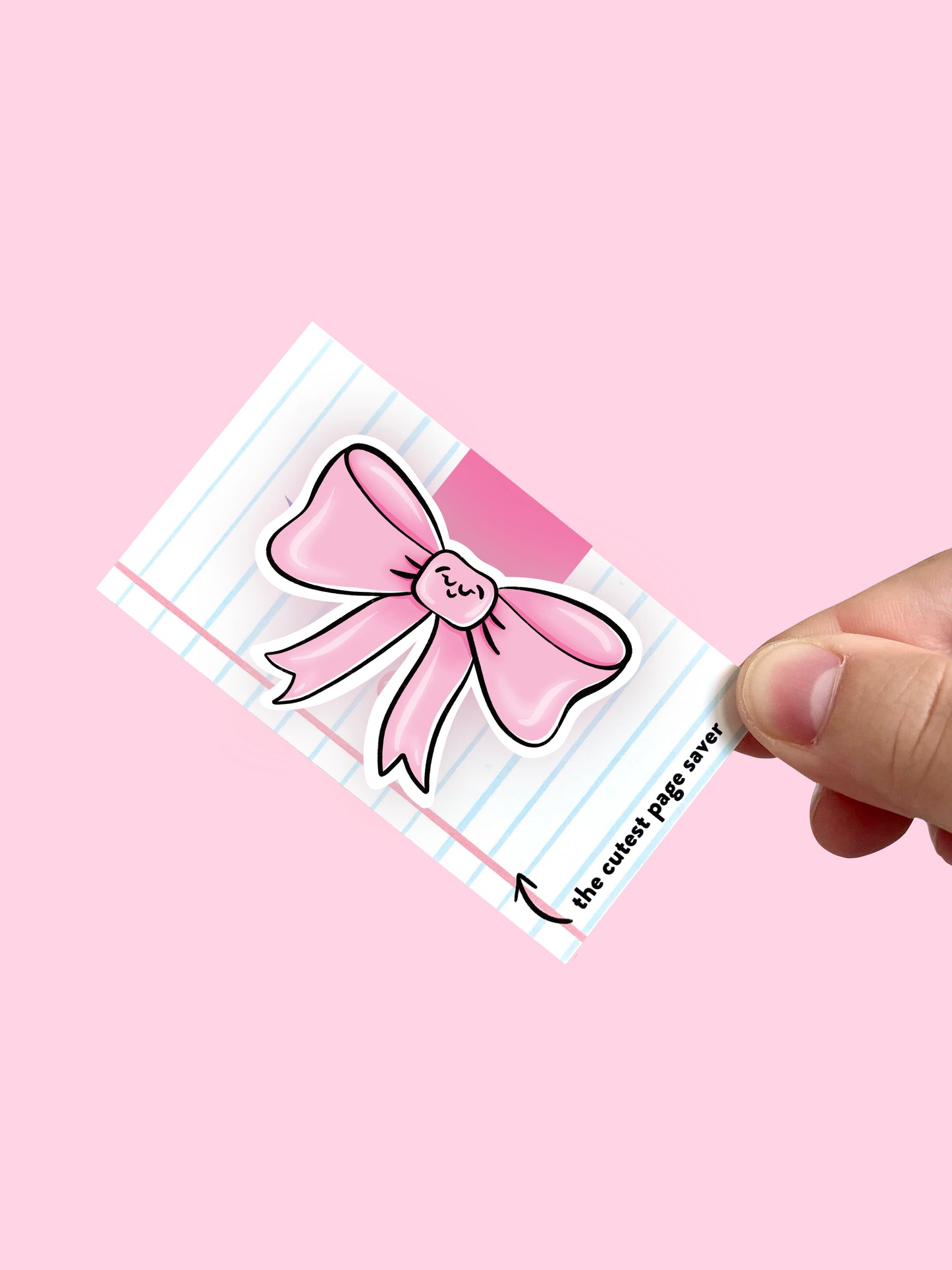 Wide Bow Magnetic Bookmark