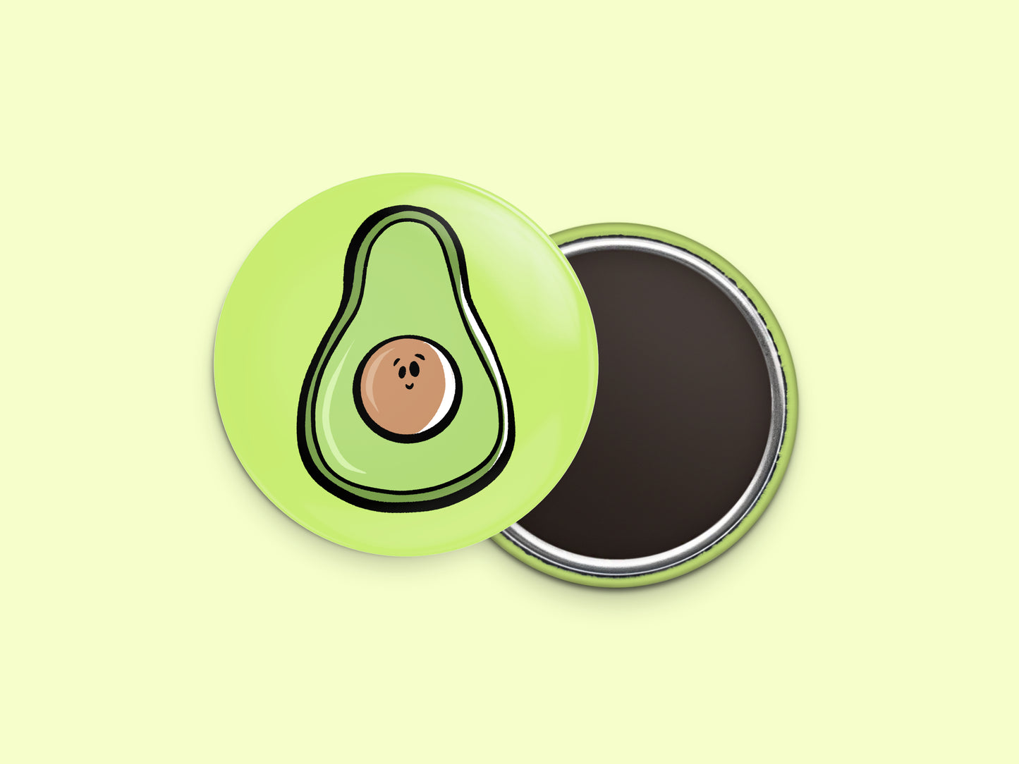 Avocado Button Fridge Magnet