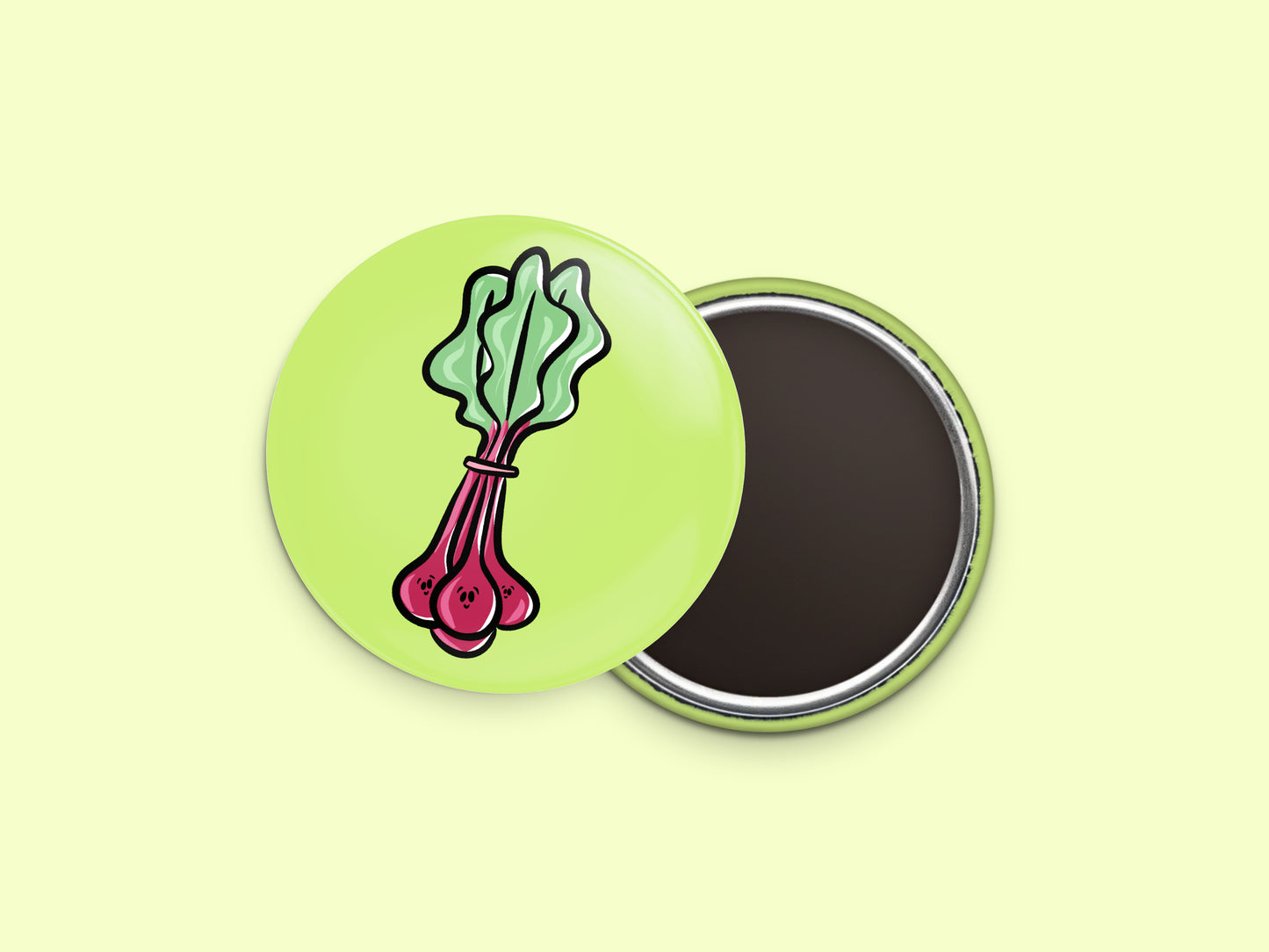Beets Button Fridge Magnet