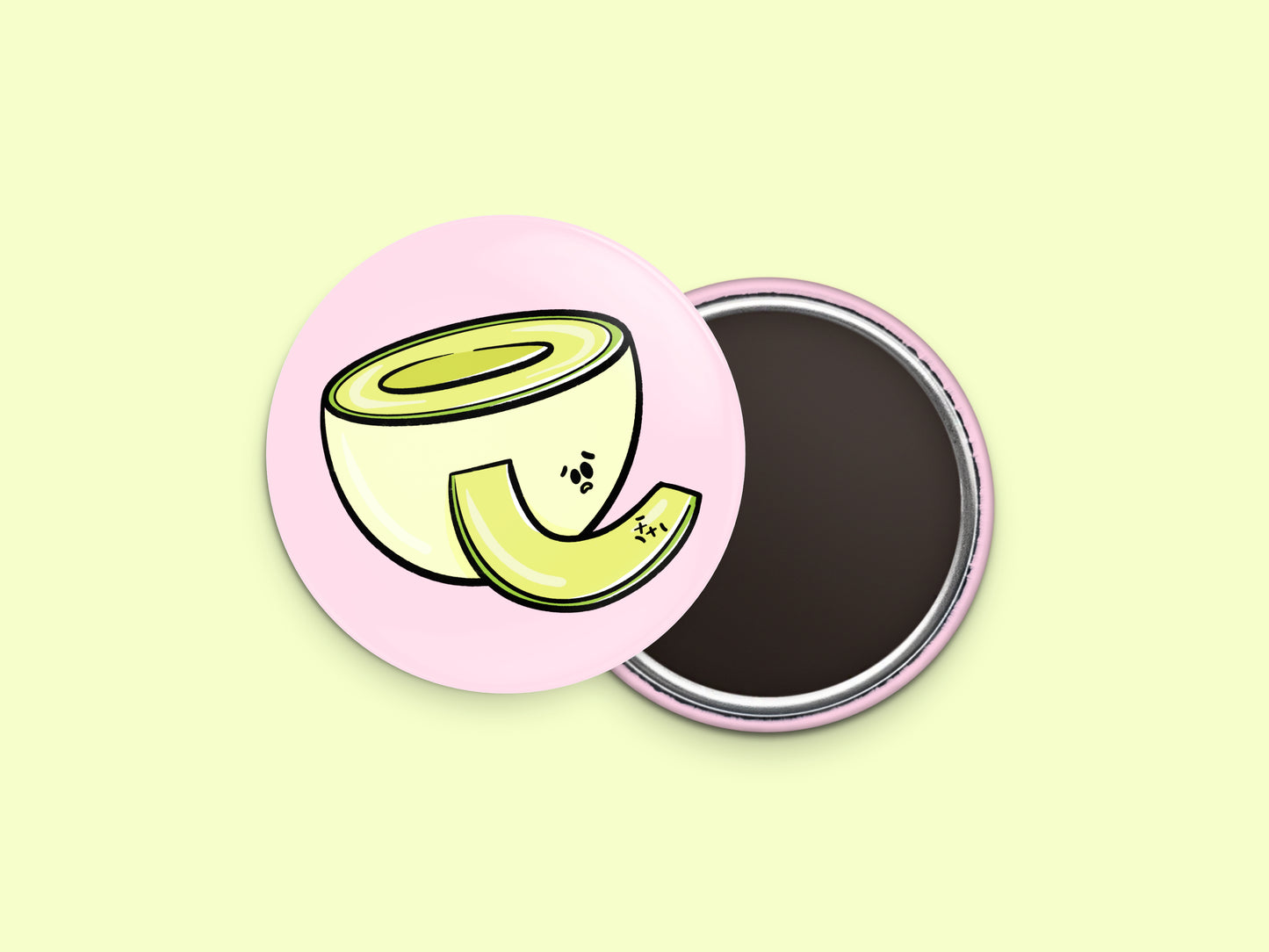 Honeydew Melon Button Fridge Magnet