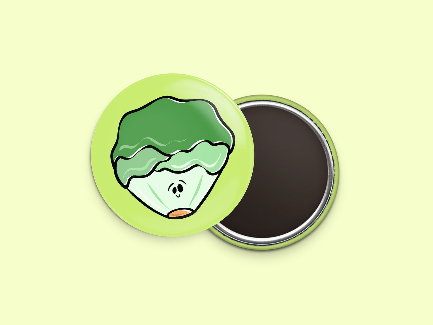 Iceburg Lettuce Button Fridge Magnet