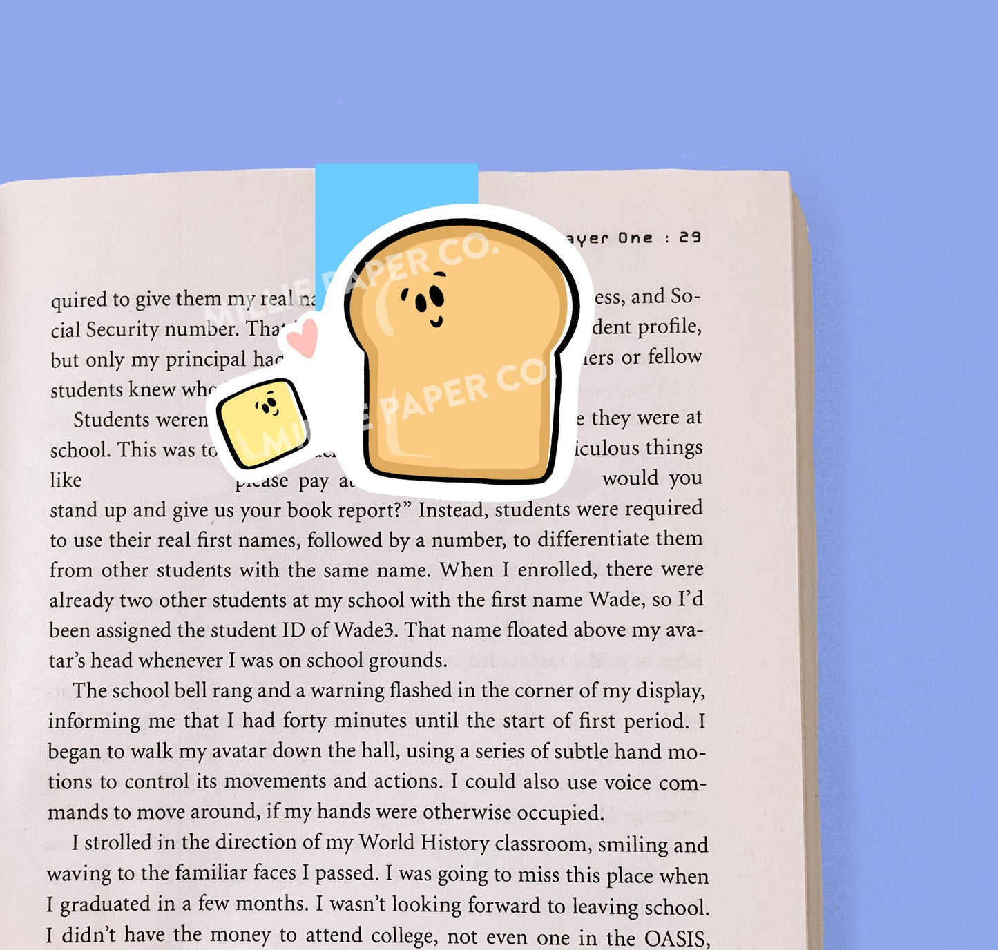Butter and Toast Magnetic Bookmark