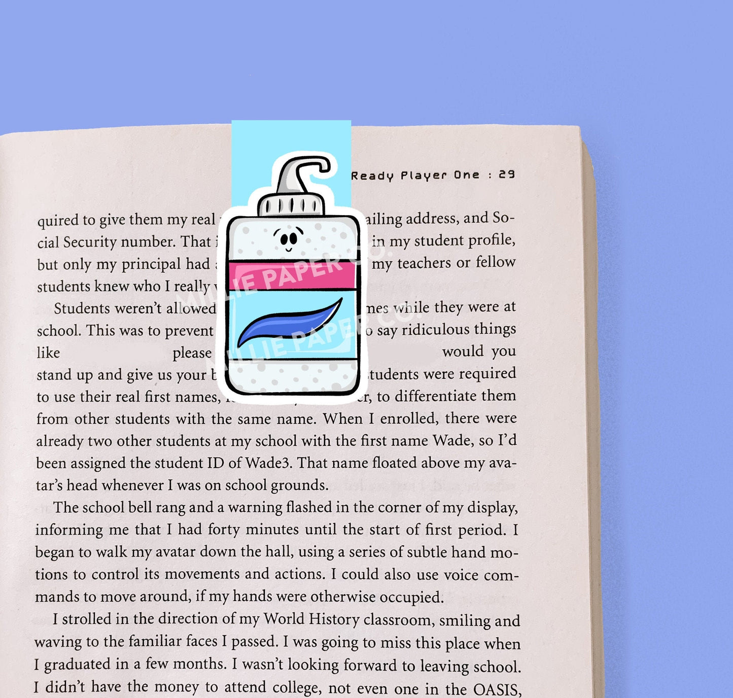 Hand Sanitizer Magnetic Bookmark