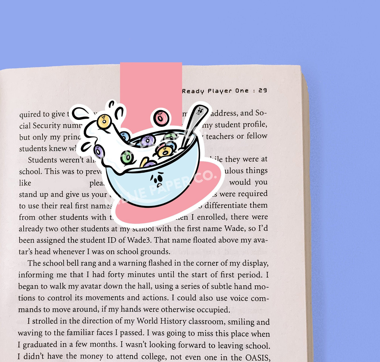 Spilled Cereal Magnetic Bookmark