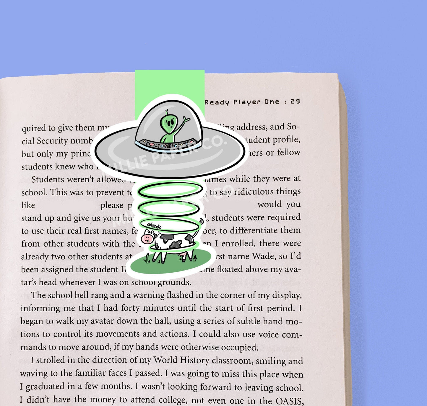 UFO Alien Magnetic Bookmark