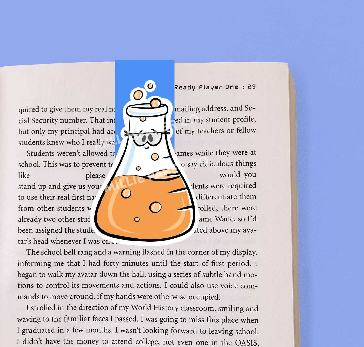 Chemistry Beaker Magnetic Bookmark
