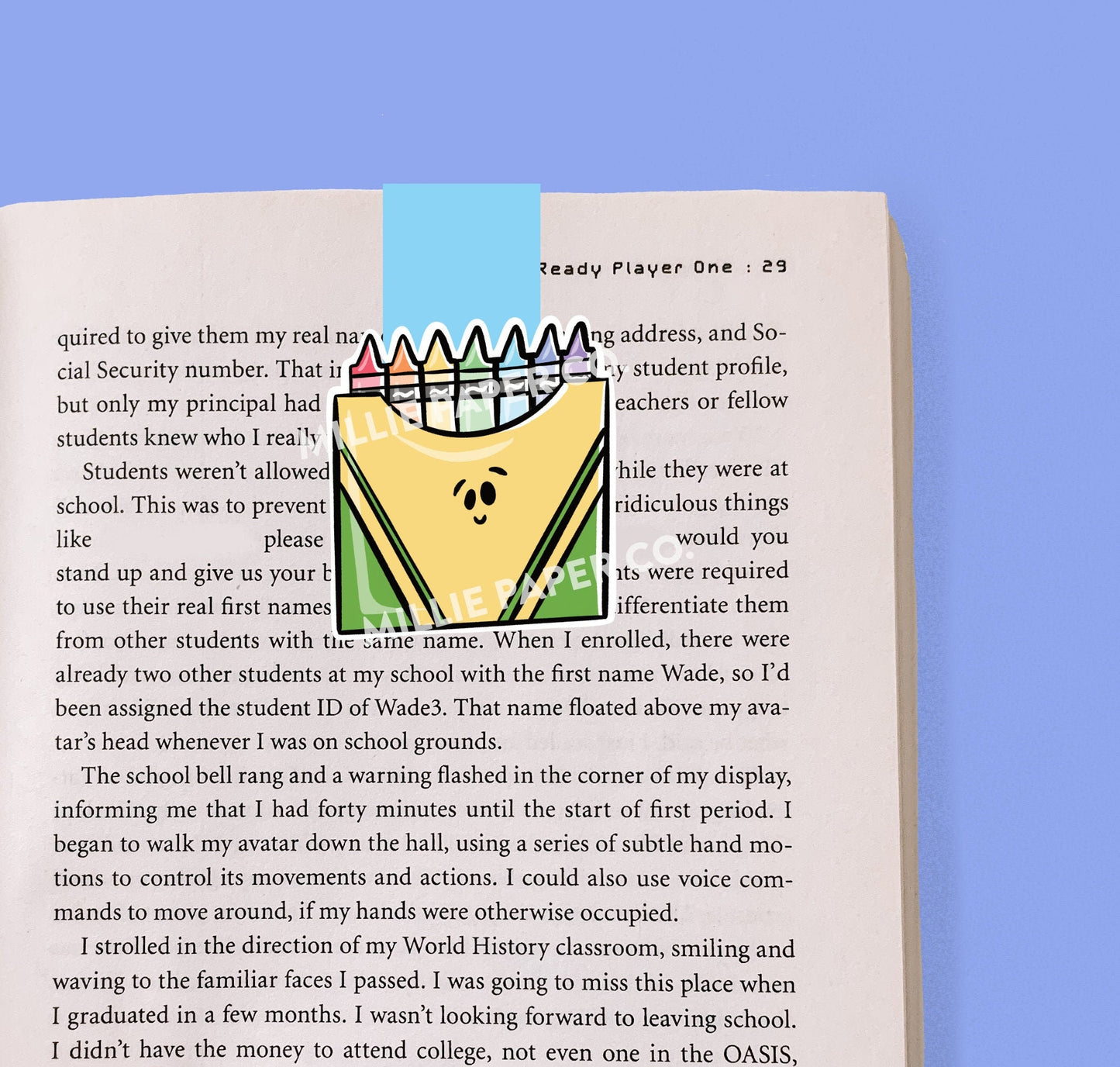 Crayon Box Magnetic Bookmark