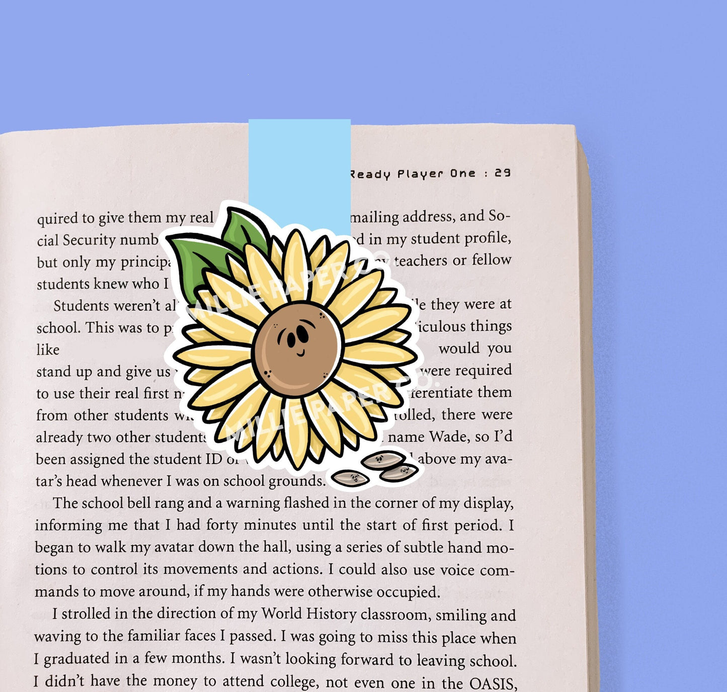 Sunflower Magnetic Bookmark