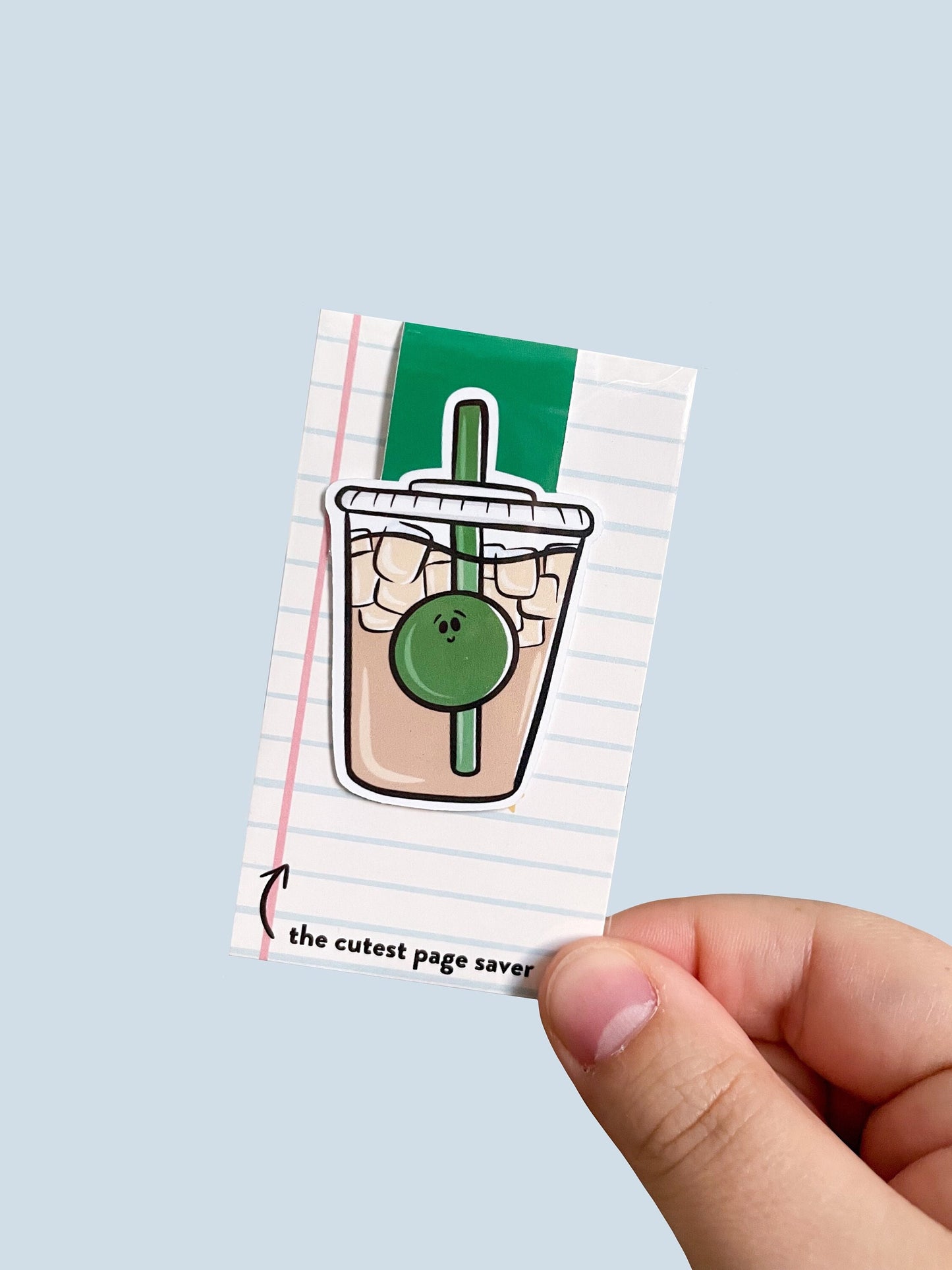 Iced Coffee Magnetic Bookmark