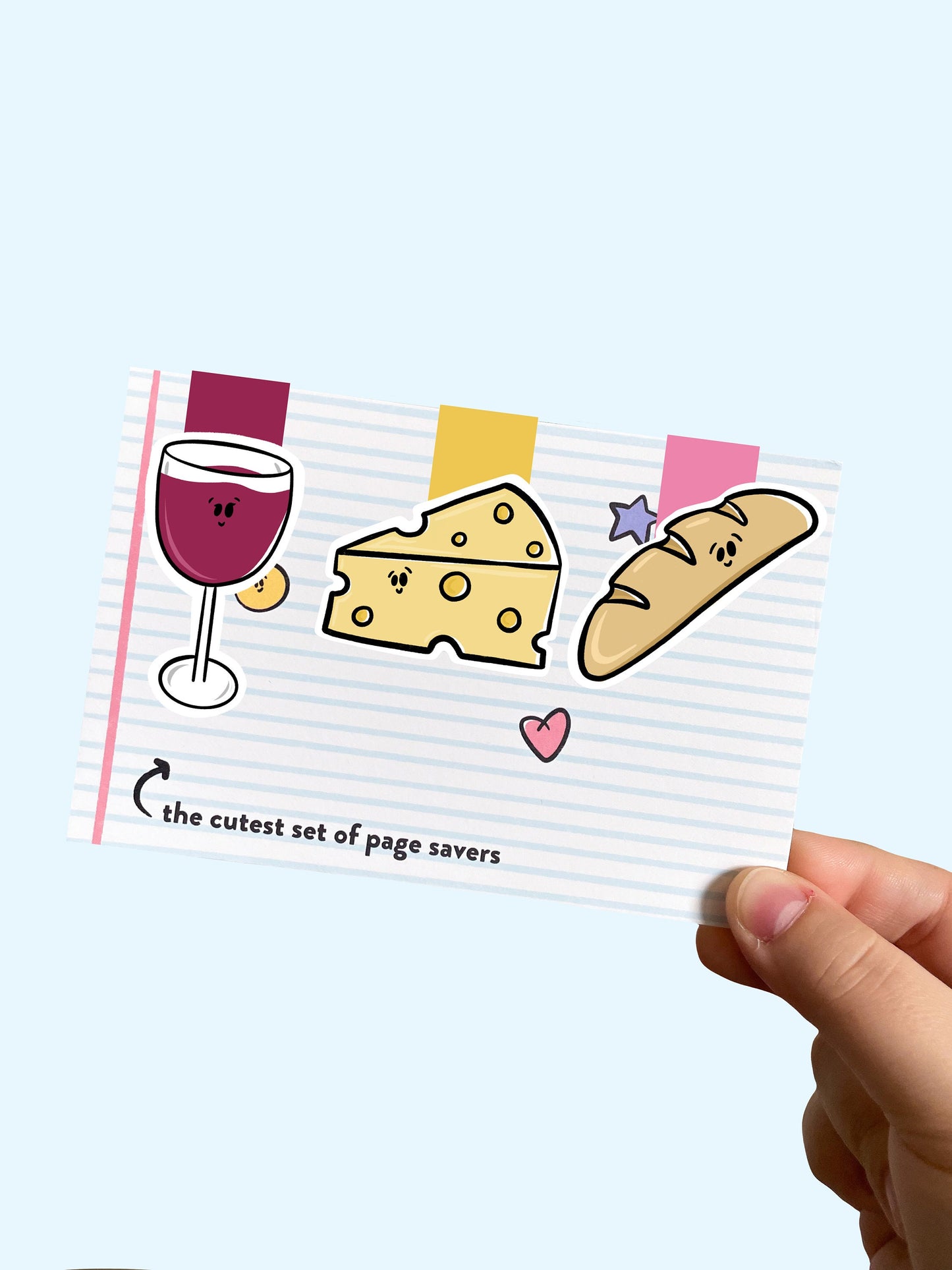 Wine Snacks Magnetic Bookmark Trio
