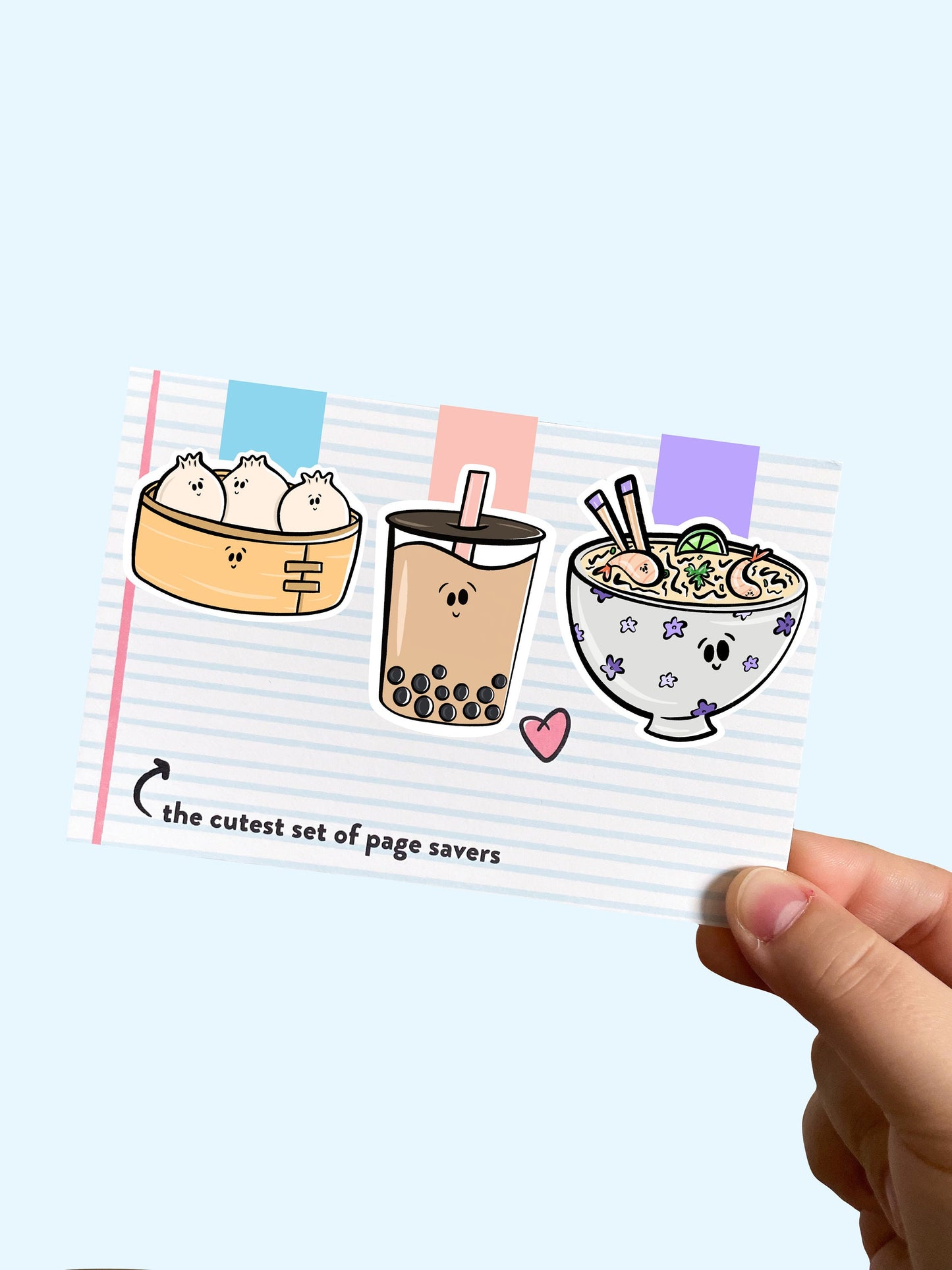 Asian Food Magnetic Bookmark Trio