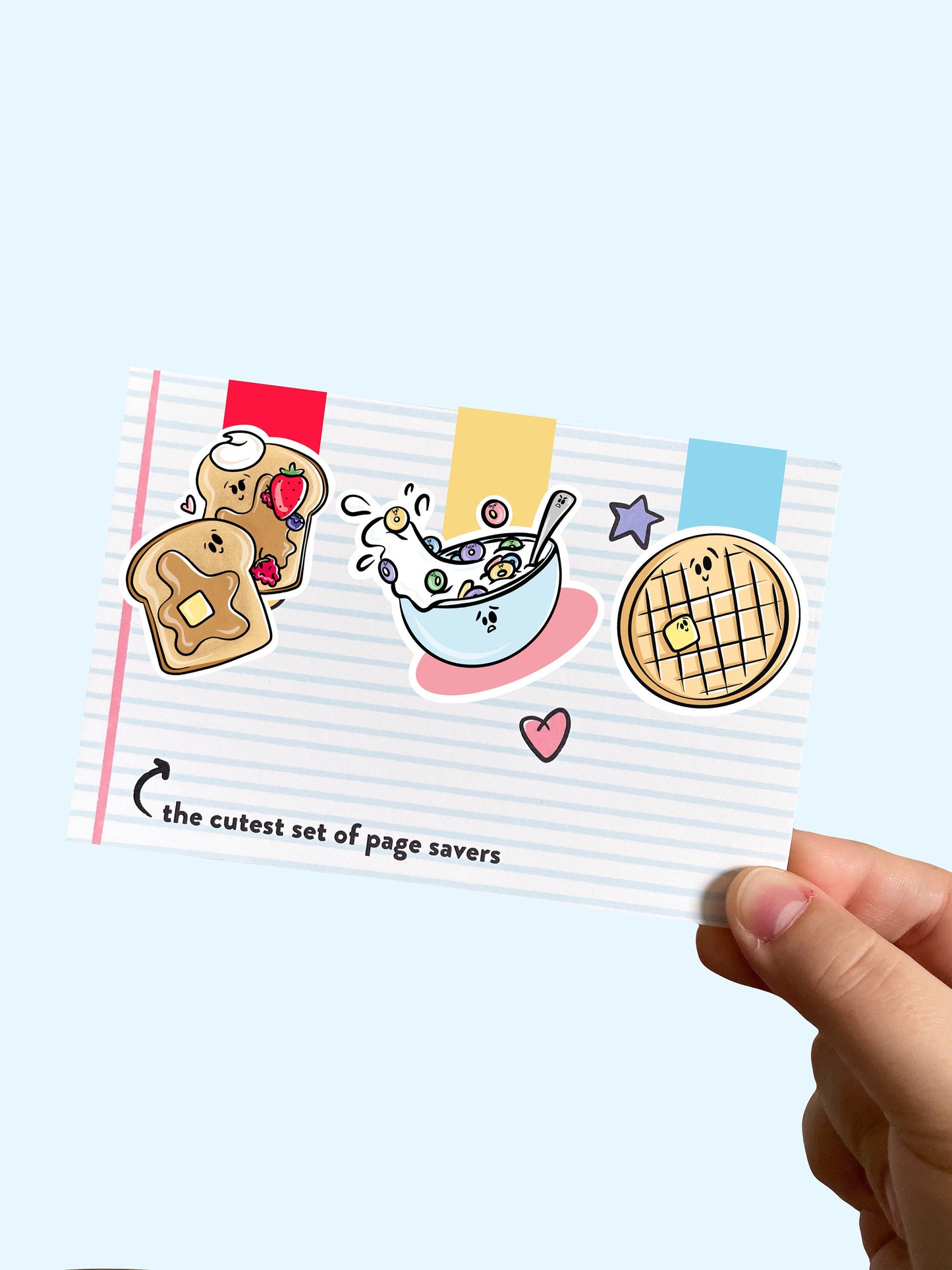 Breakfast Food Magnetic Bookmark Trio