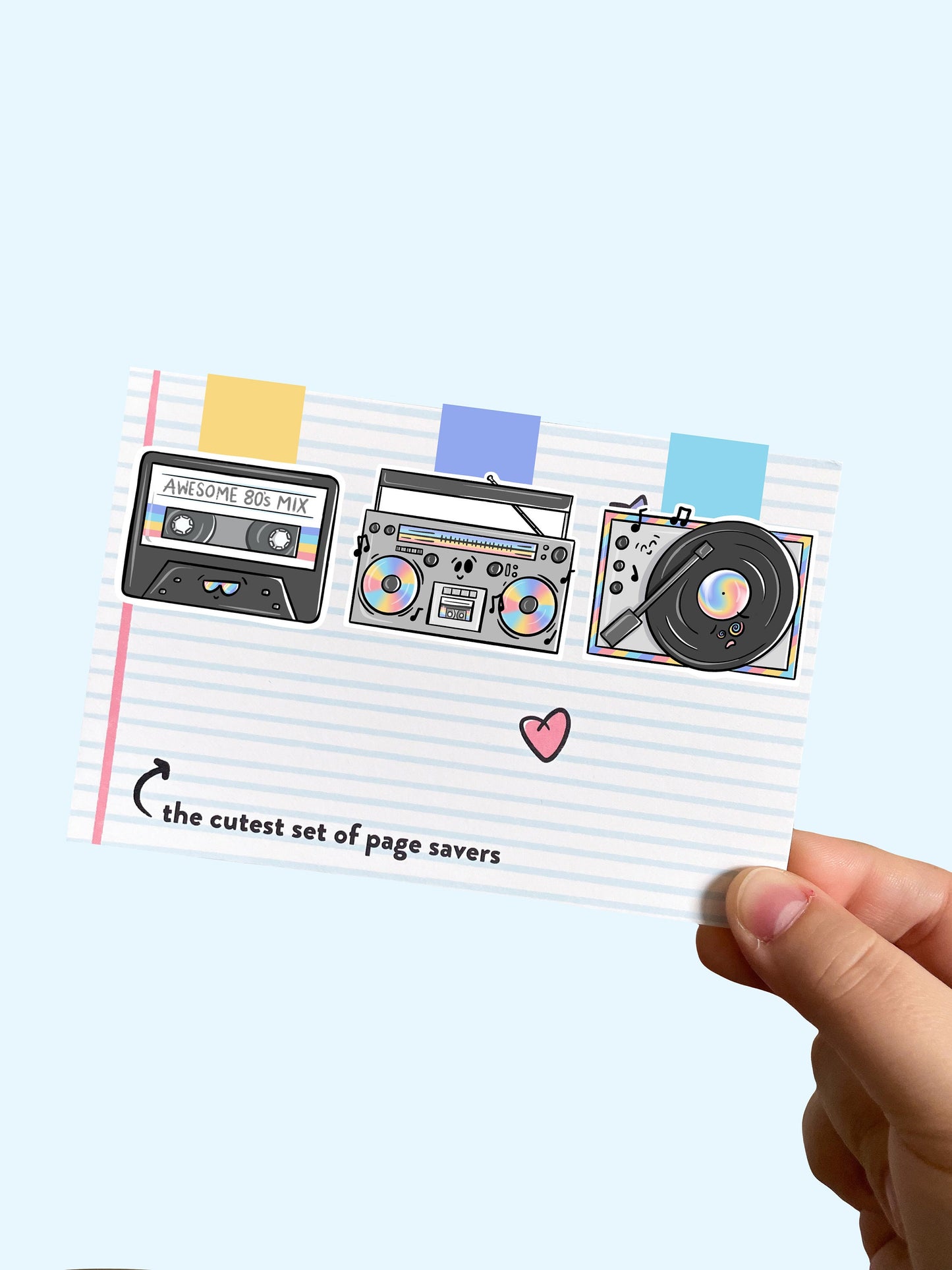 80's Magnetic Bookmark Trio