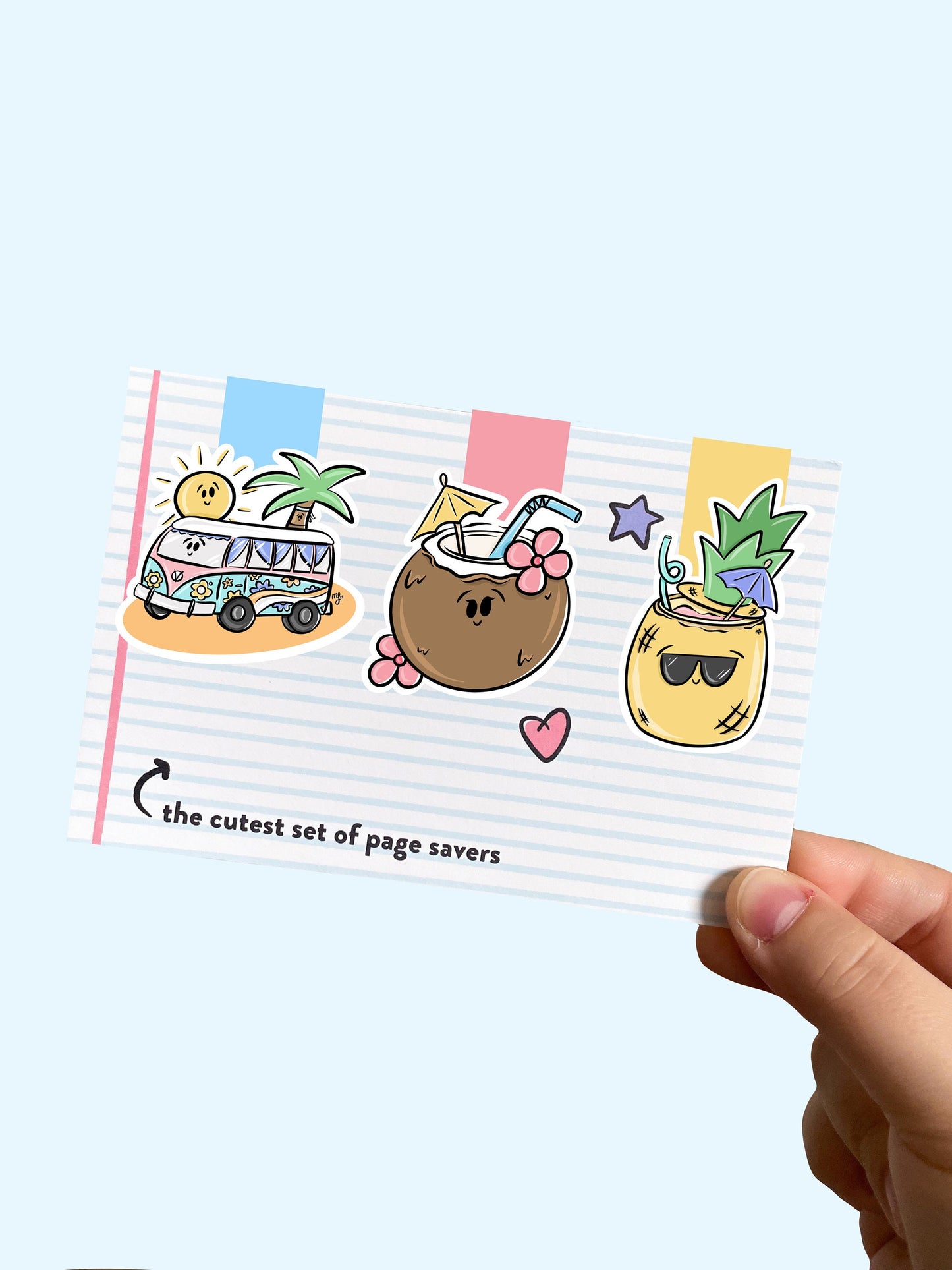 Beach Magnetic Bookmark Trio