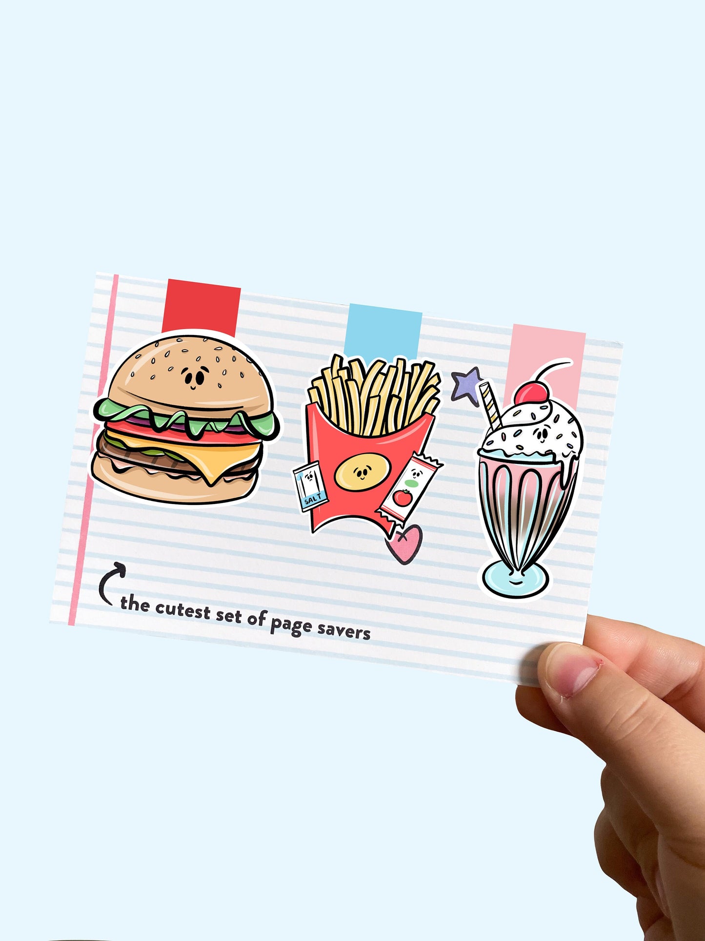 Diner Food Magnetic Bookmark Trio