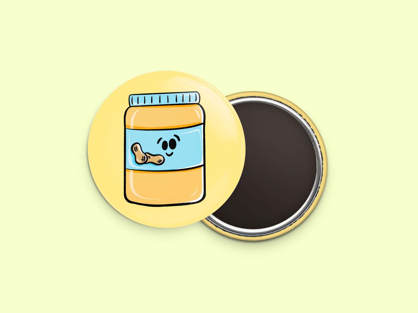 Peanut Butter Button Fridge Magnet