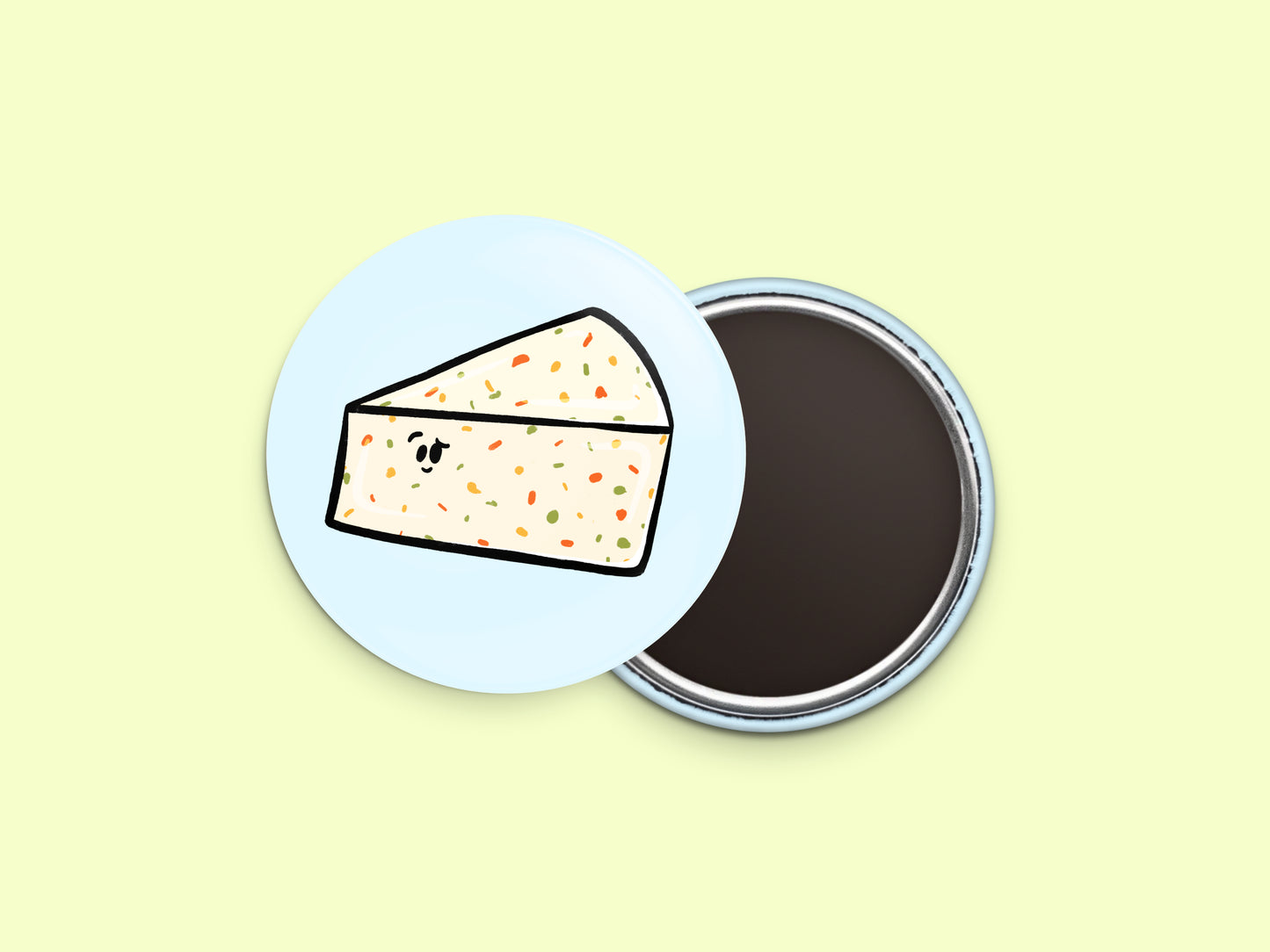 Pepper Jack Cheese Button Fridge Magnet