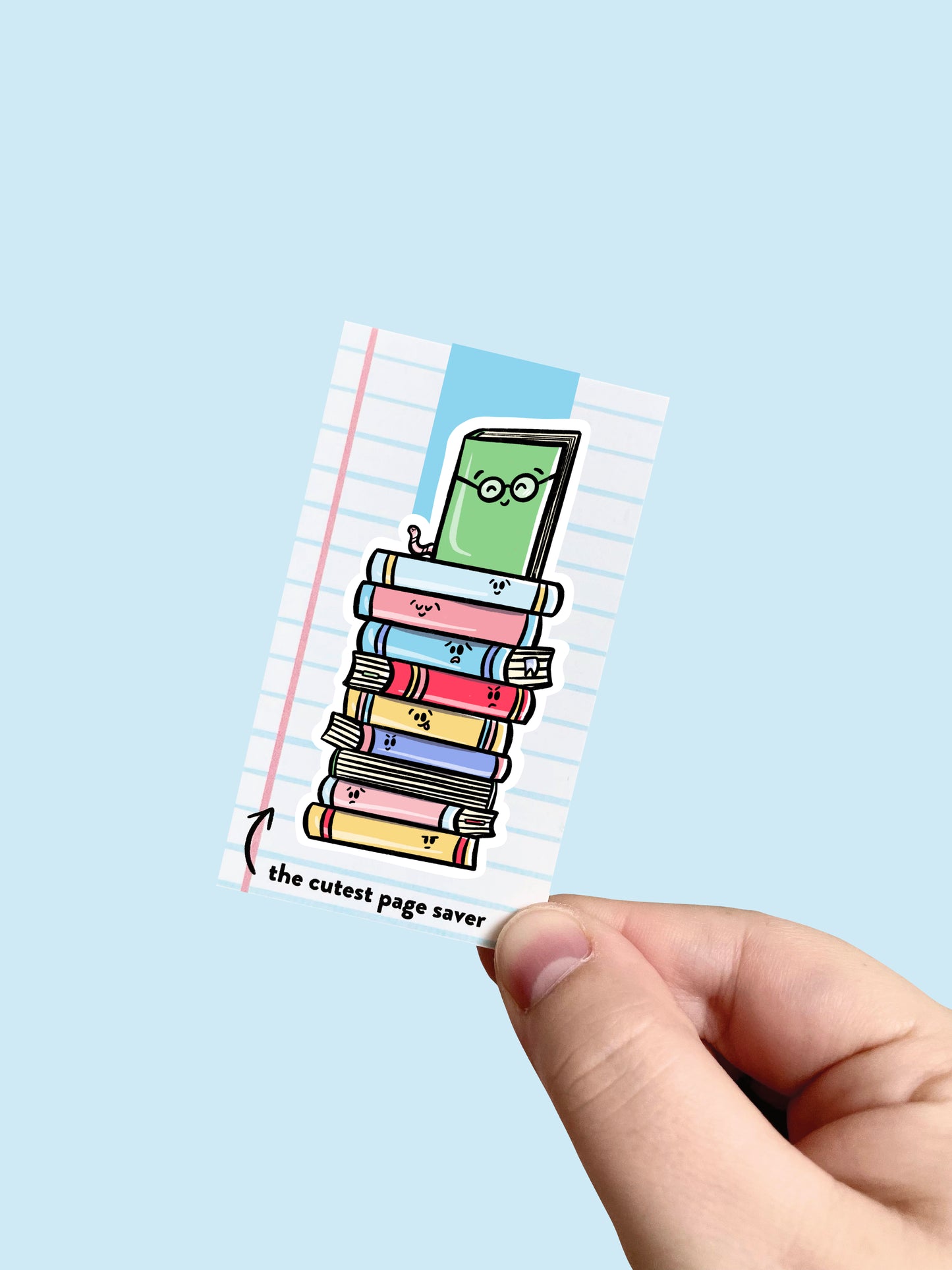 Reading Book Stack Magnetic Bookmark