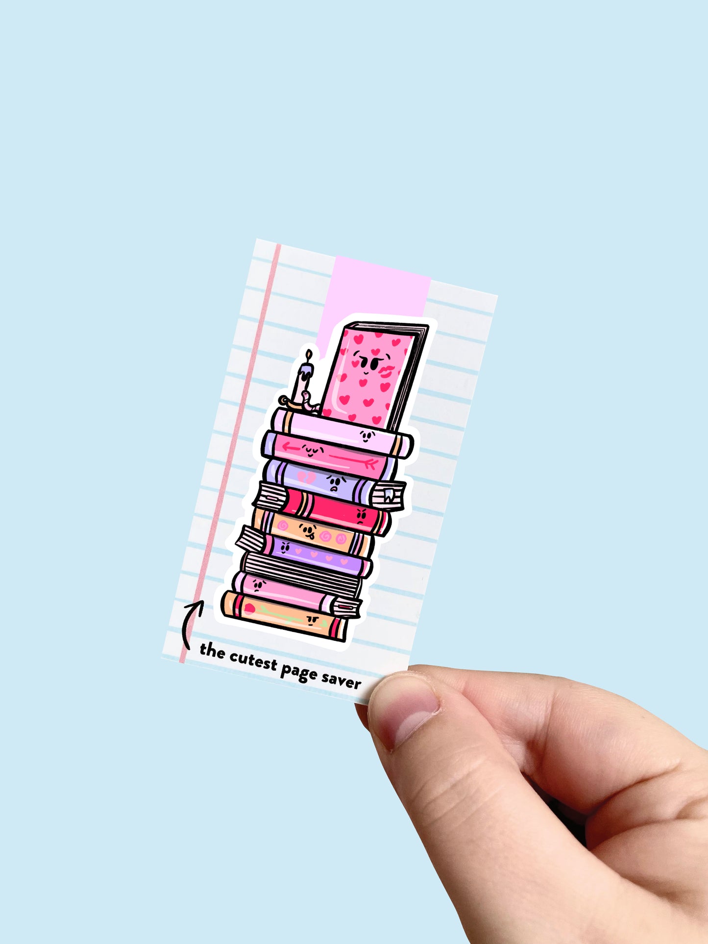 Romance Book Stack Magnetic Bookmark