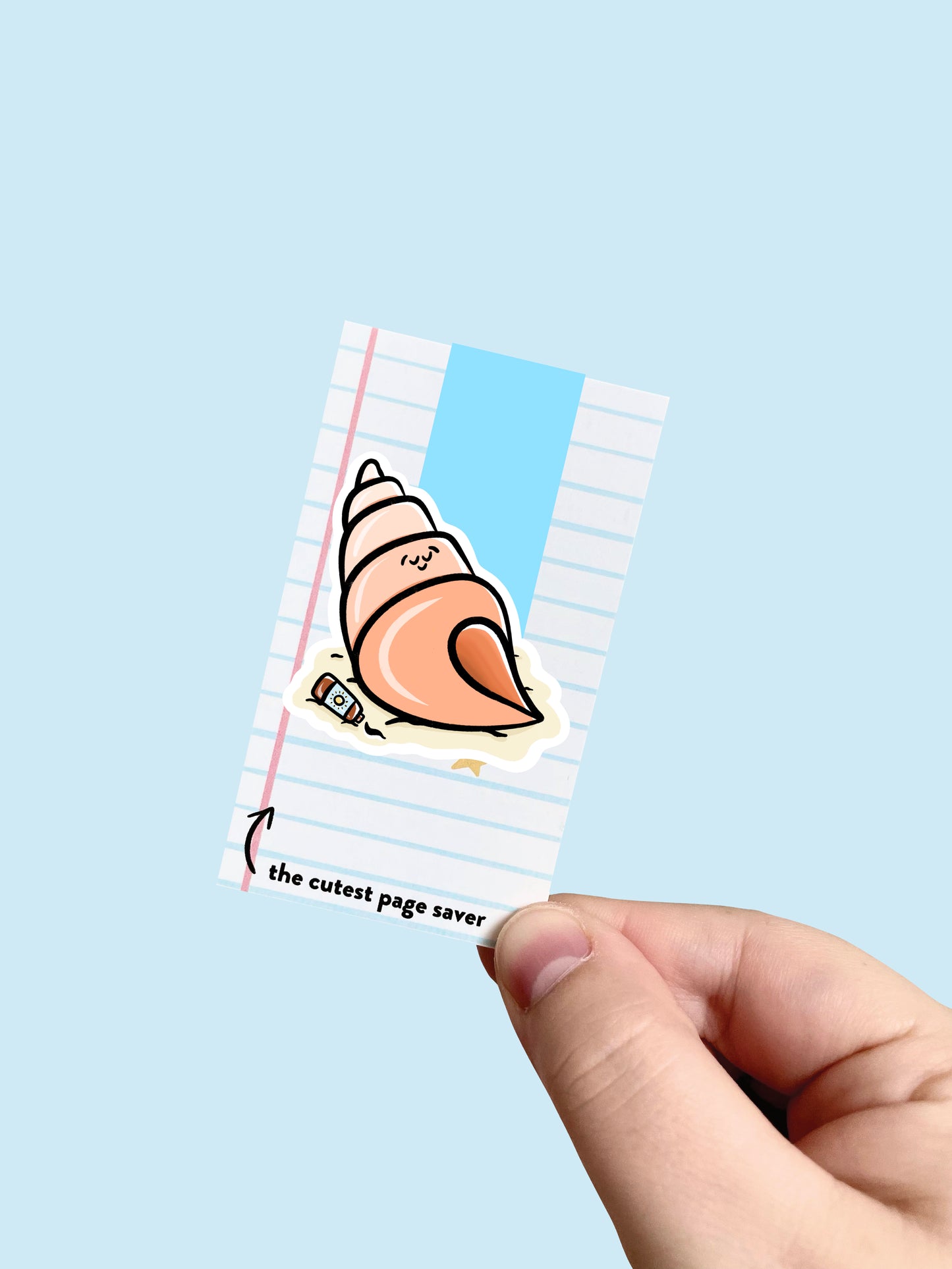 Sunbathing Shell Magnetic Bookmark