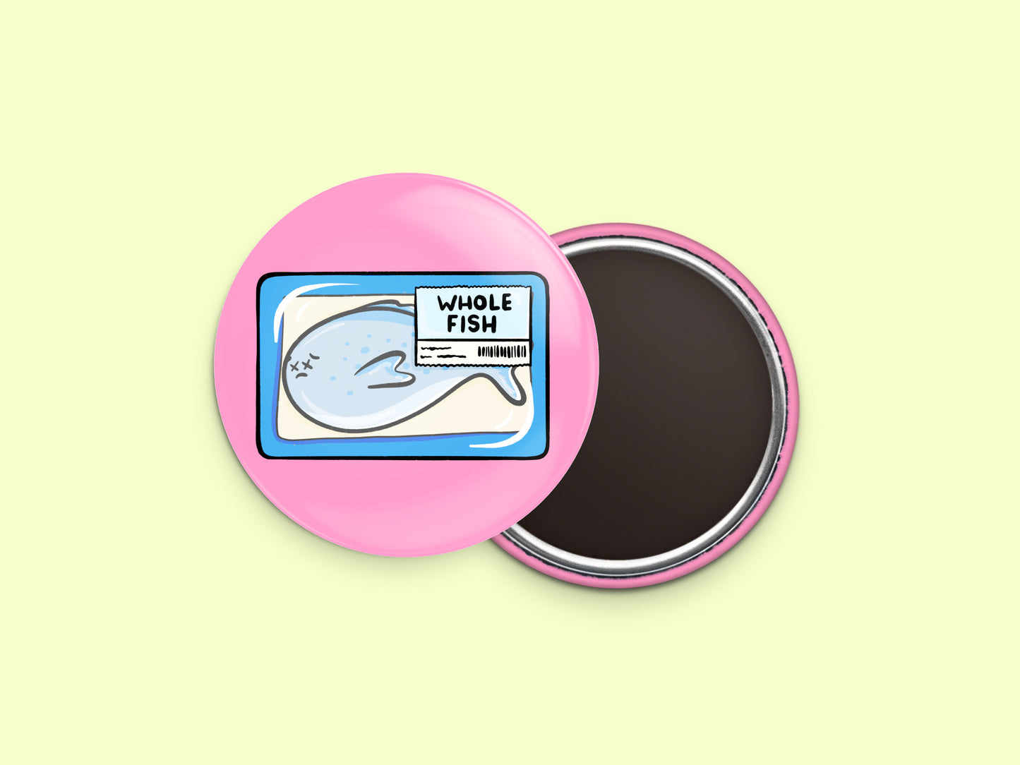 Whole Fish Button Fridge Magnet