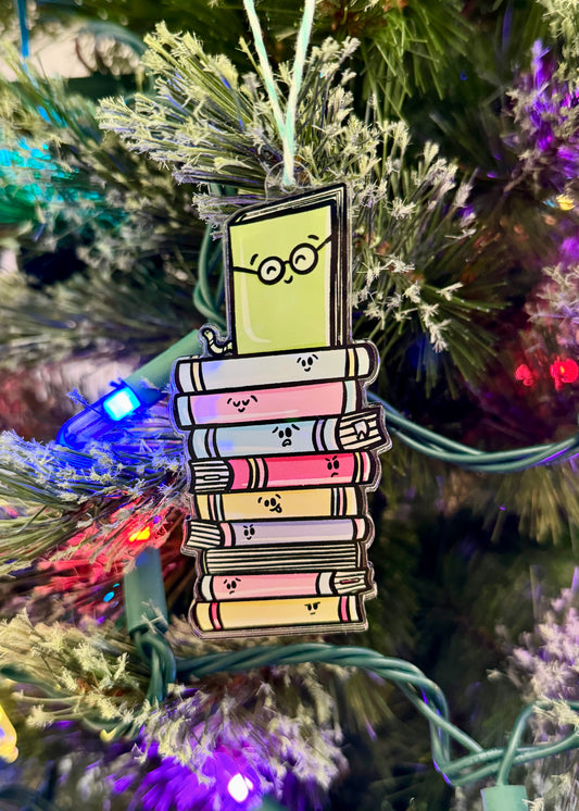 Bookstack Acrylic Ornament