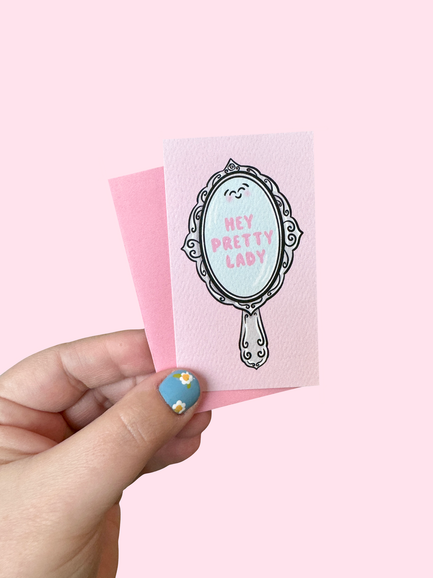 Pretty Lady Mirror Mini Card