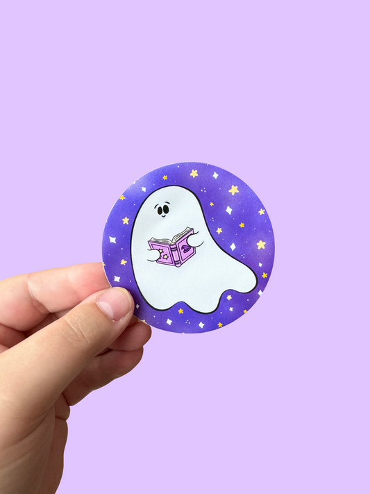 Book Ghostie Vinyl Sticker