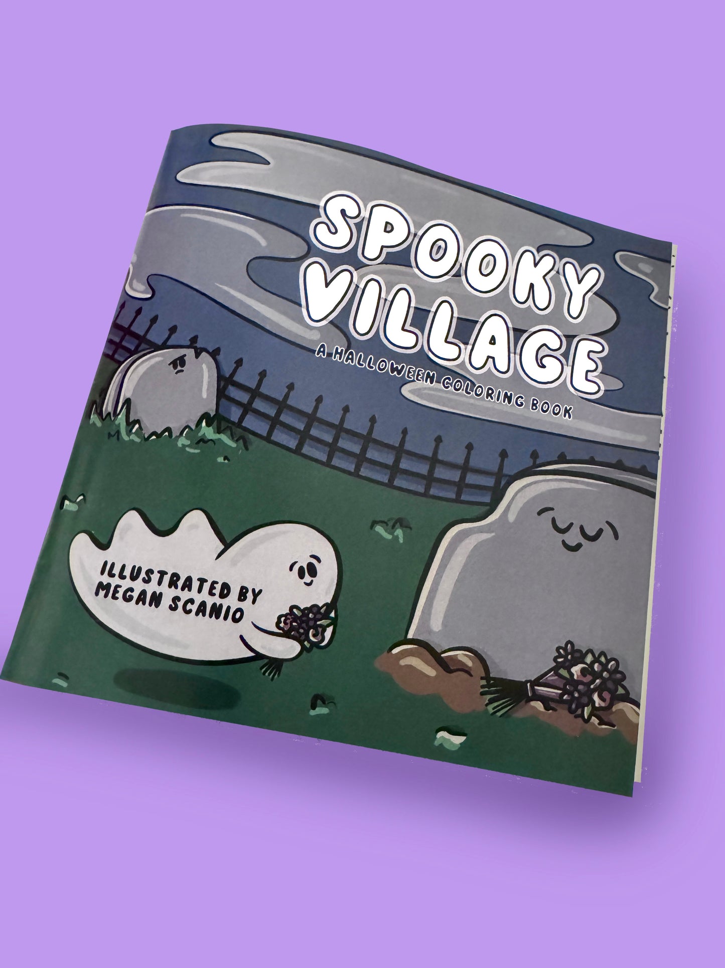 Halloween Village Coloring Book