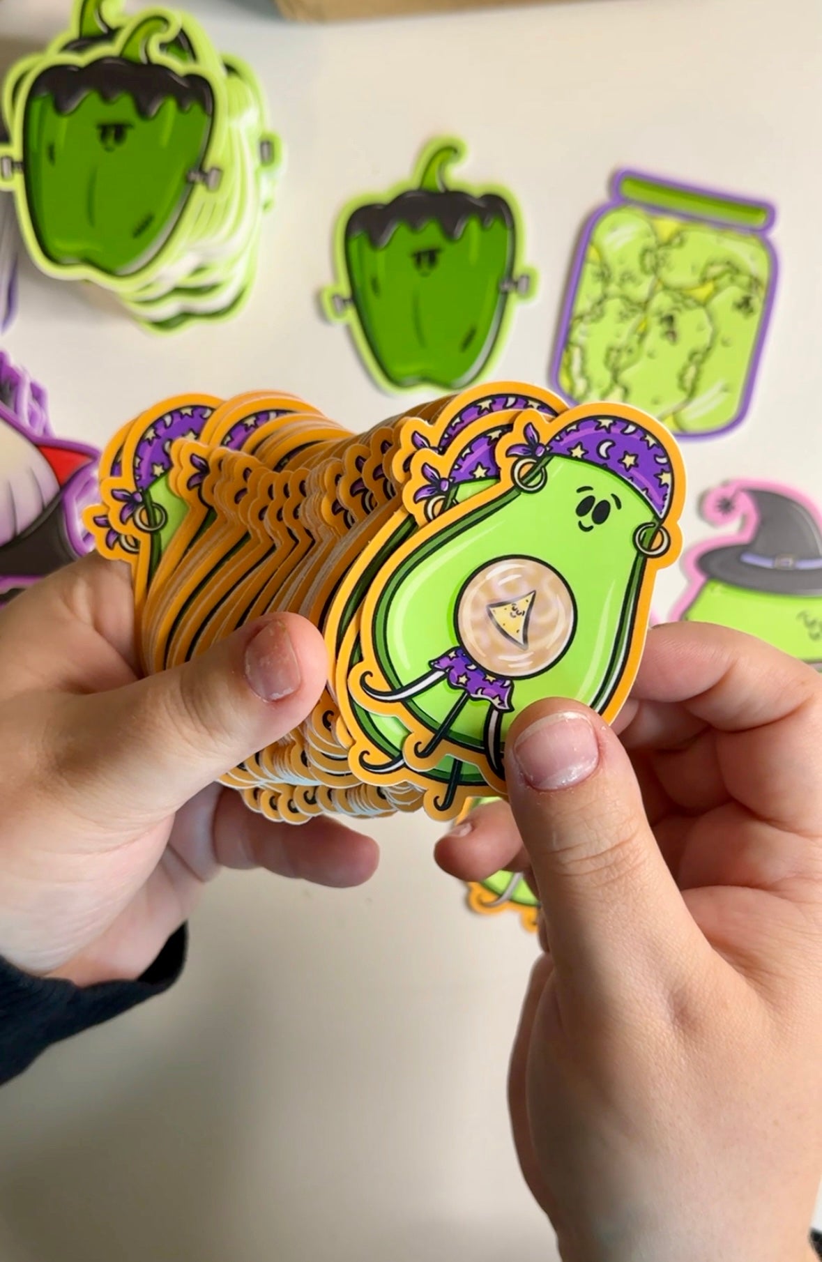 Avocado Fortune Teller Vinyl Sticker