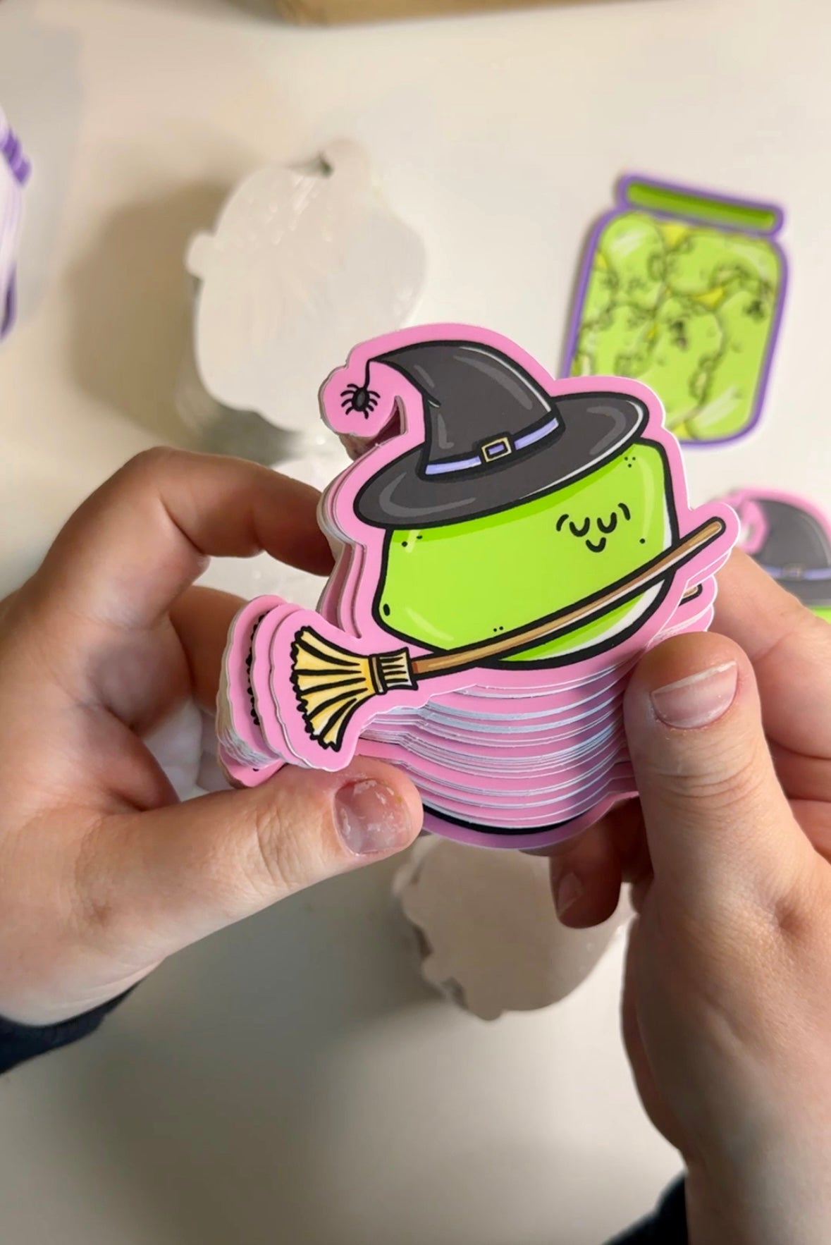 Witch Lime Vinyl Sticker